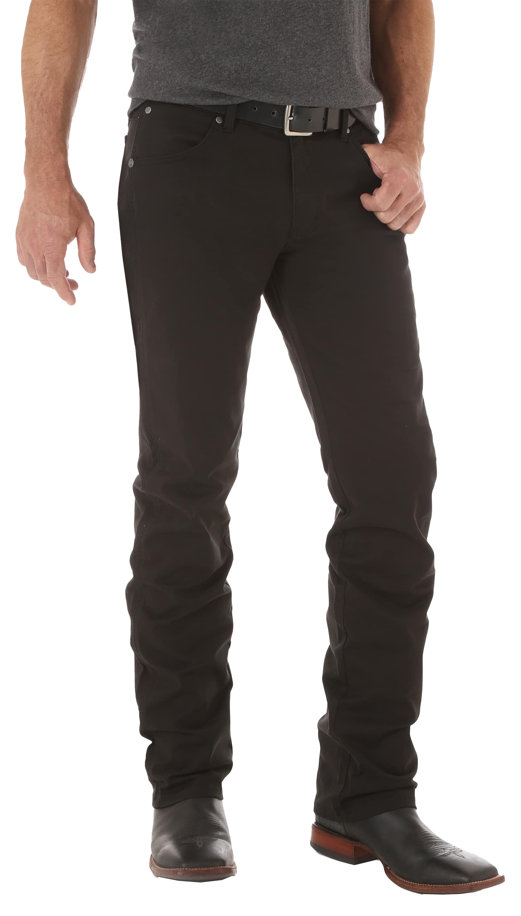 Image of Wrangler Retro Slim-Fit Straight-Leg Jeans - Black