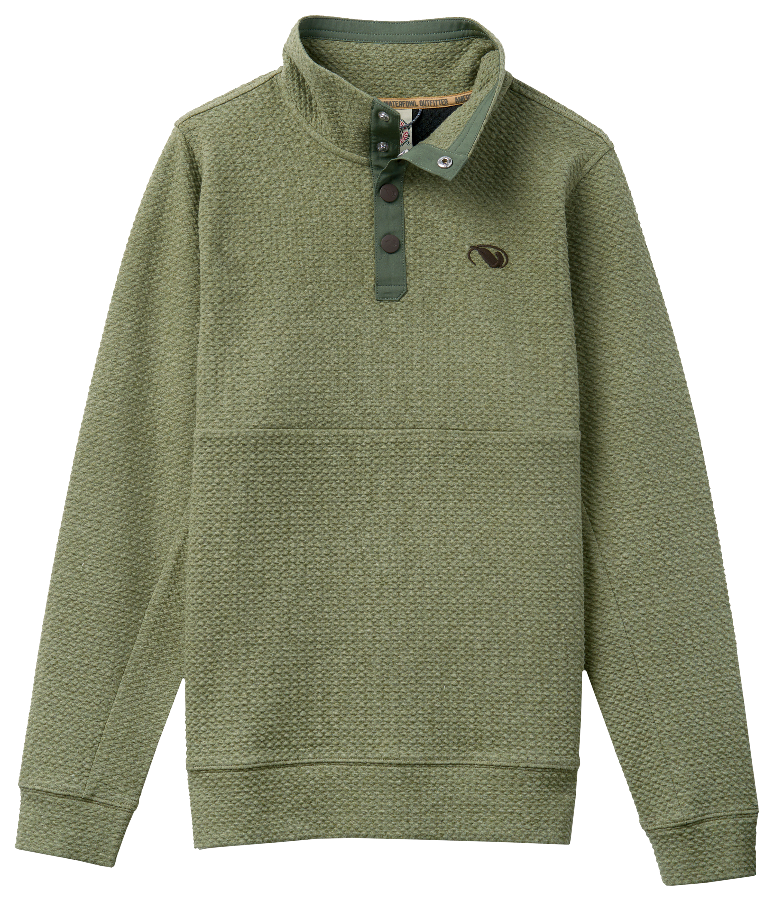 Image of Mack's Prairie Wings Logo Quarter-Snap Pullover for Kids - Four Leaf Clover