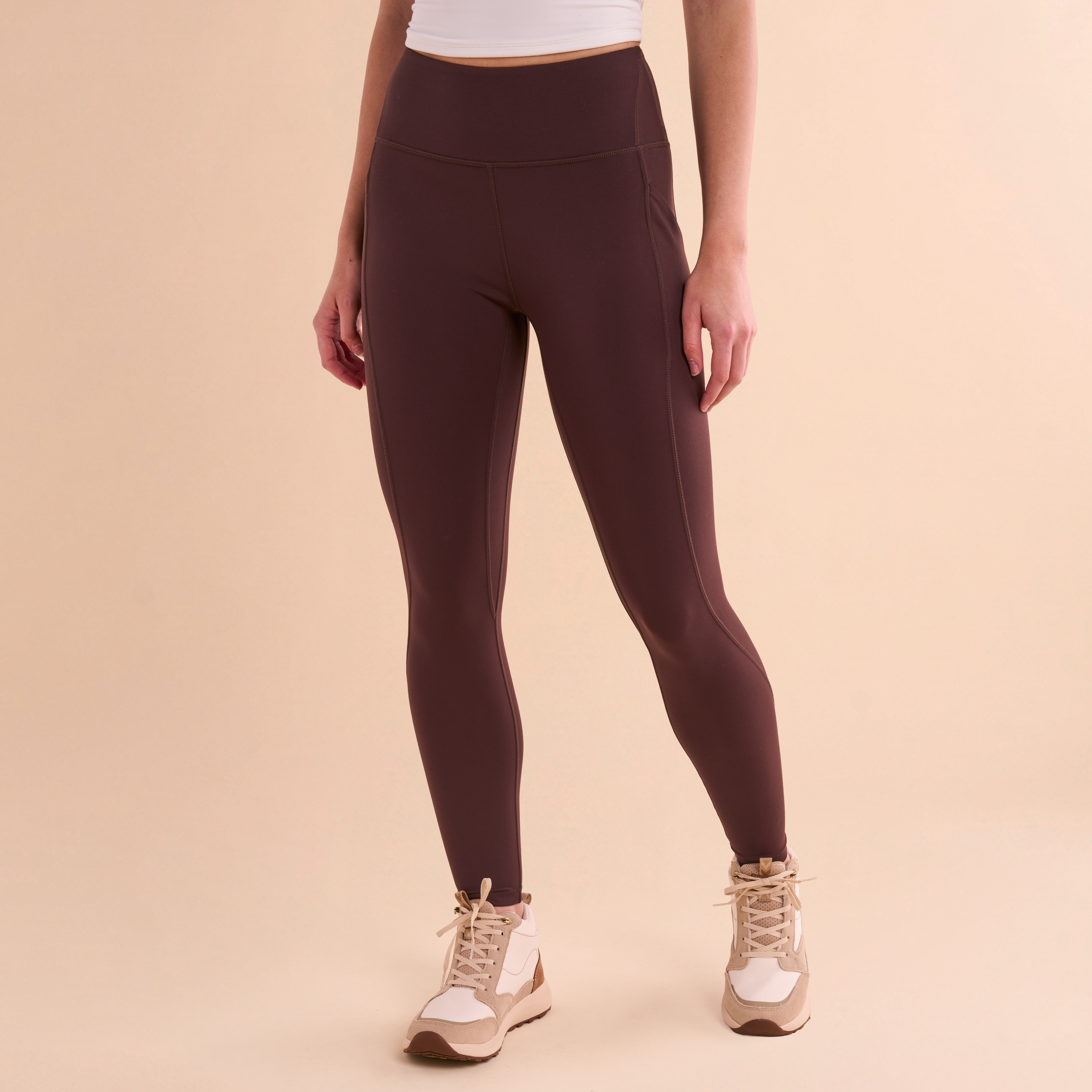 Natural Reflections Highland Pocket Leggings - Coffee Bean