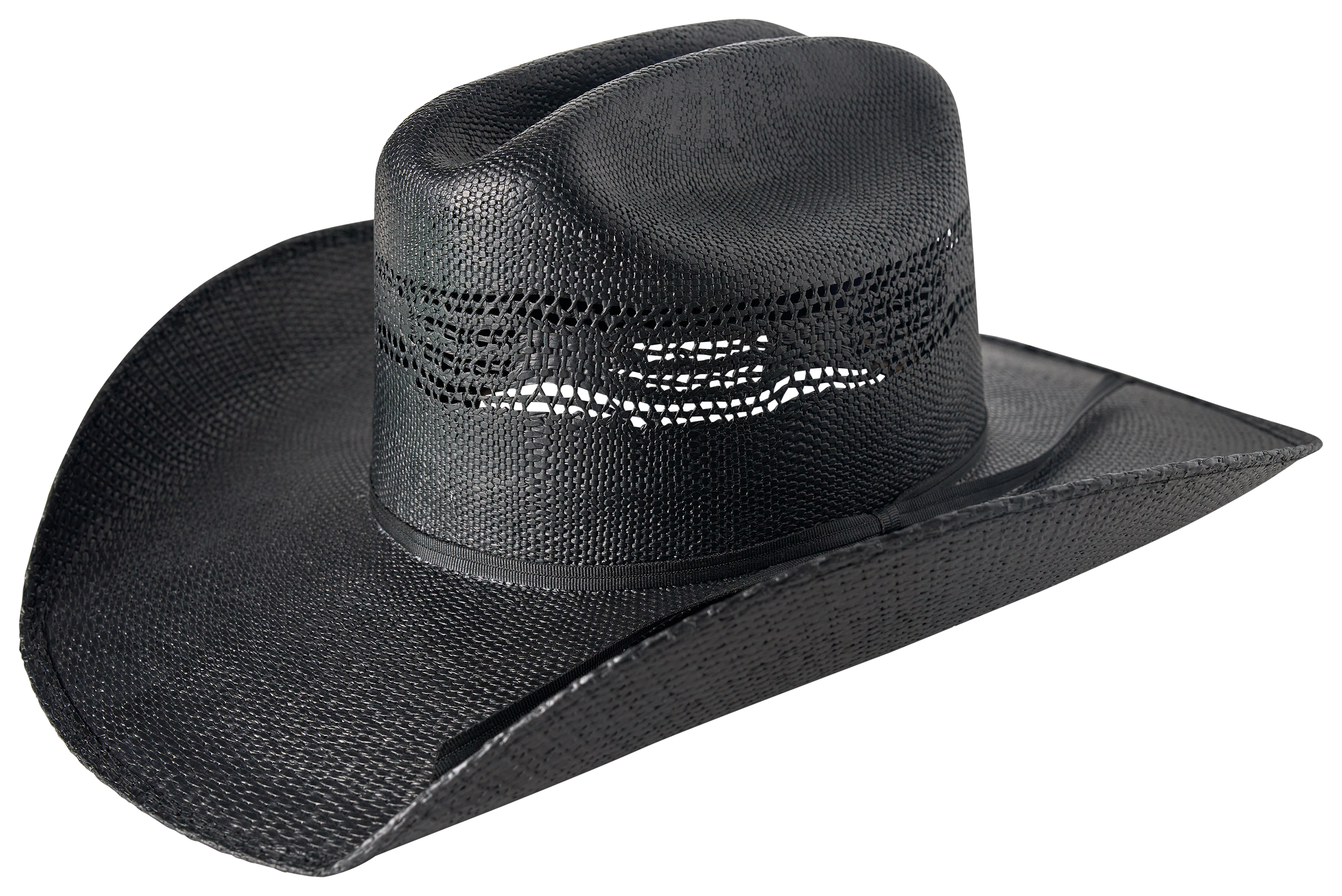 Image of American Hat Makers Straw Cowboy Hat - Black