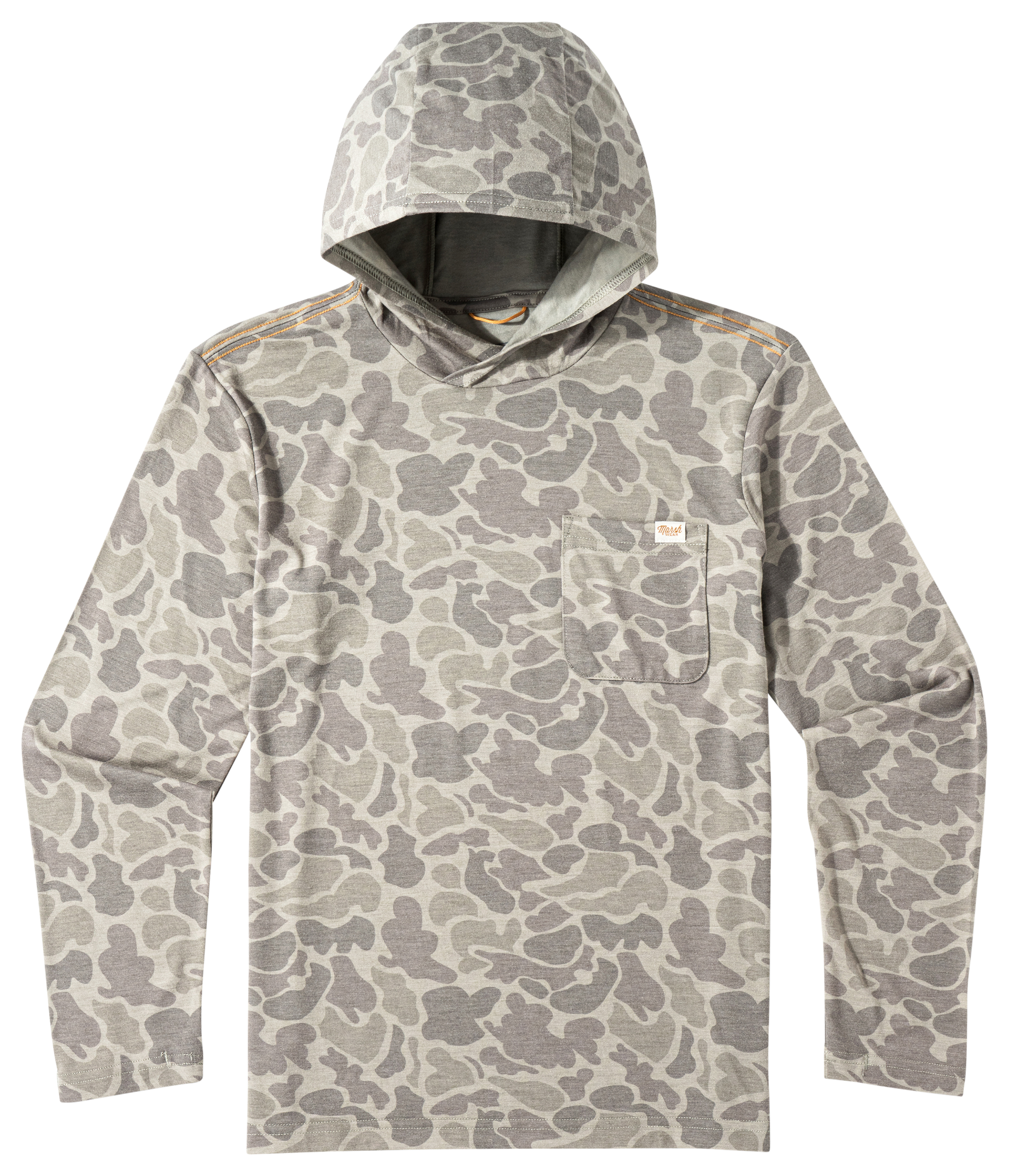Image of Marsh Wear Buxton Tech Hoodie for Kids - Khaki Mallard Camo