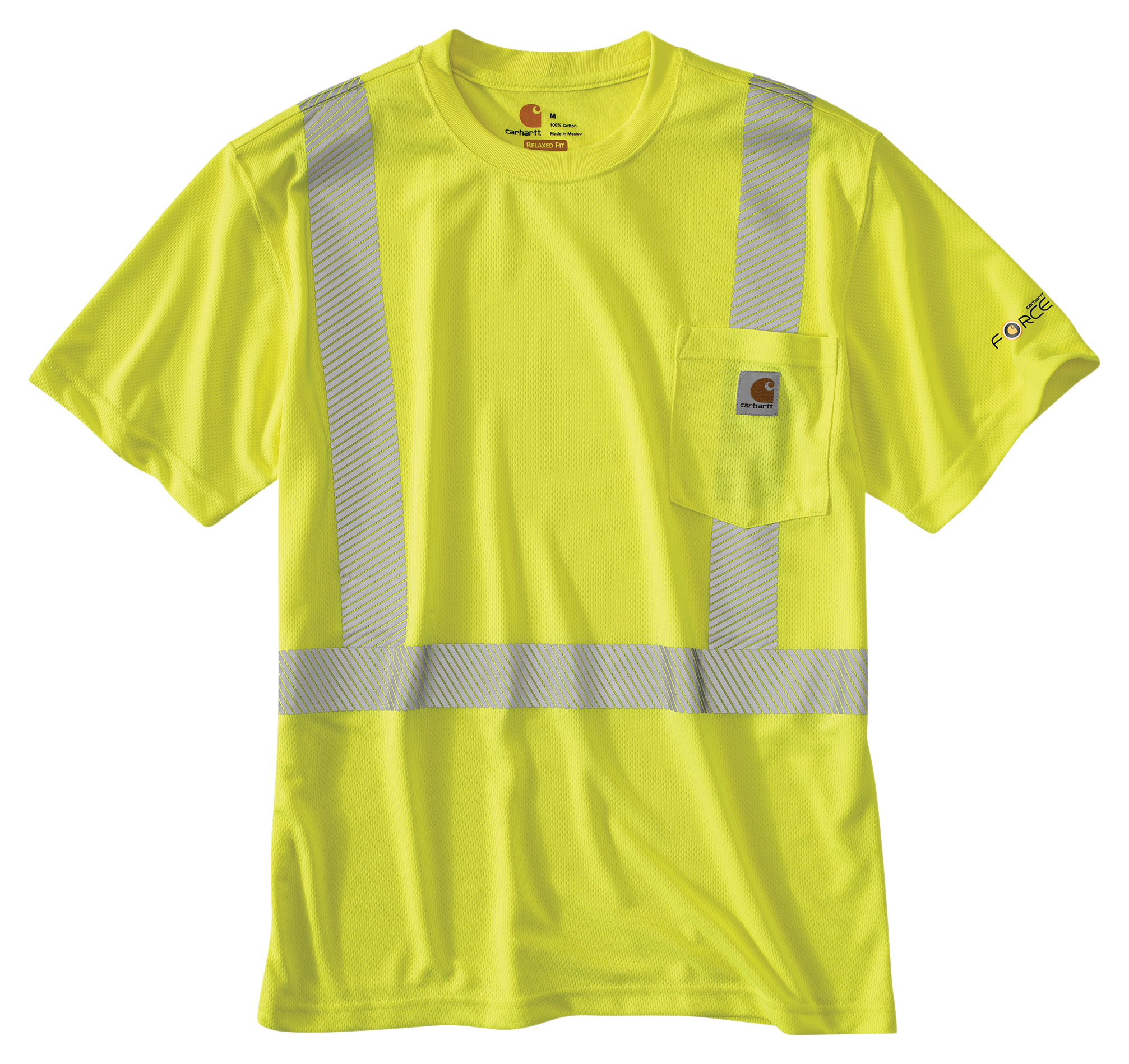 Image of Carhartt Force Class 2 High-Visibility Short-Sleeve T-Shirt for Men - Brite Lime