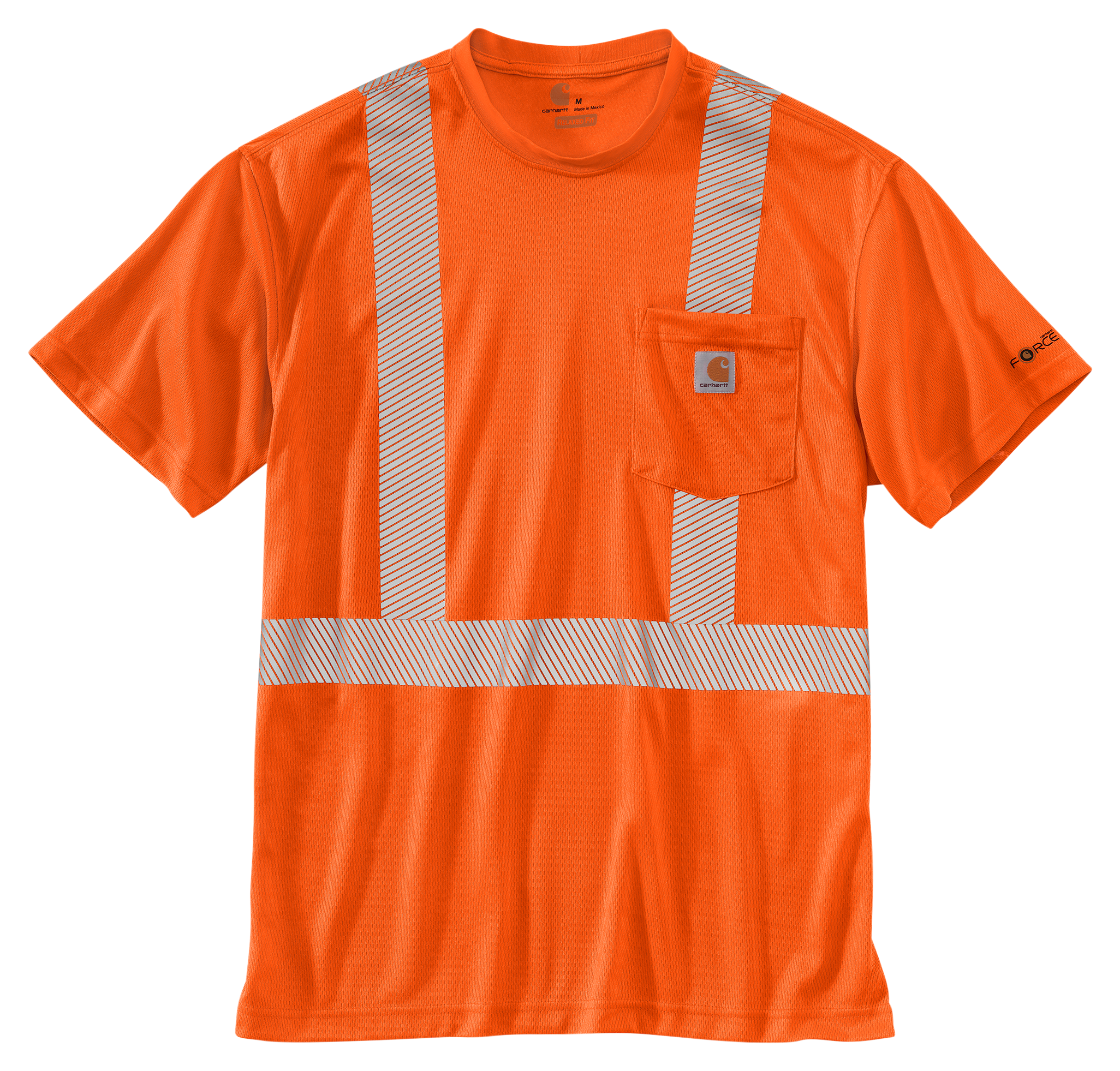 Image of Carhartt Force Class 2 High-Visibility Short-Sleeve T-Shirt for Men - Brite Orange