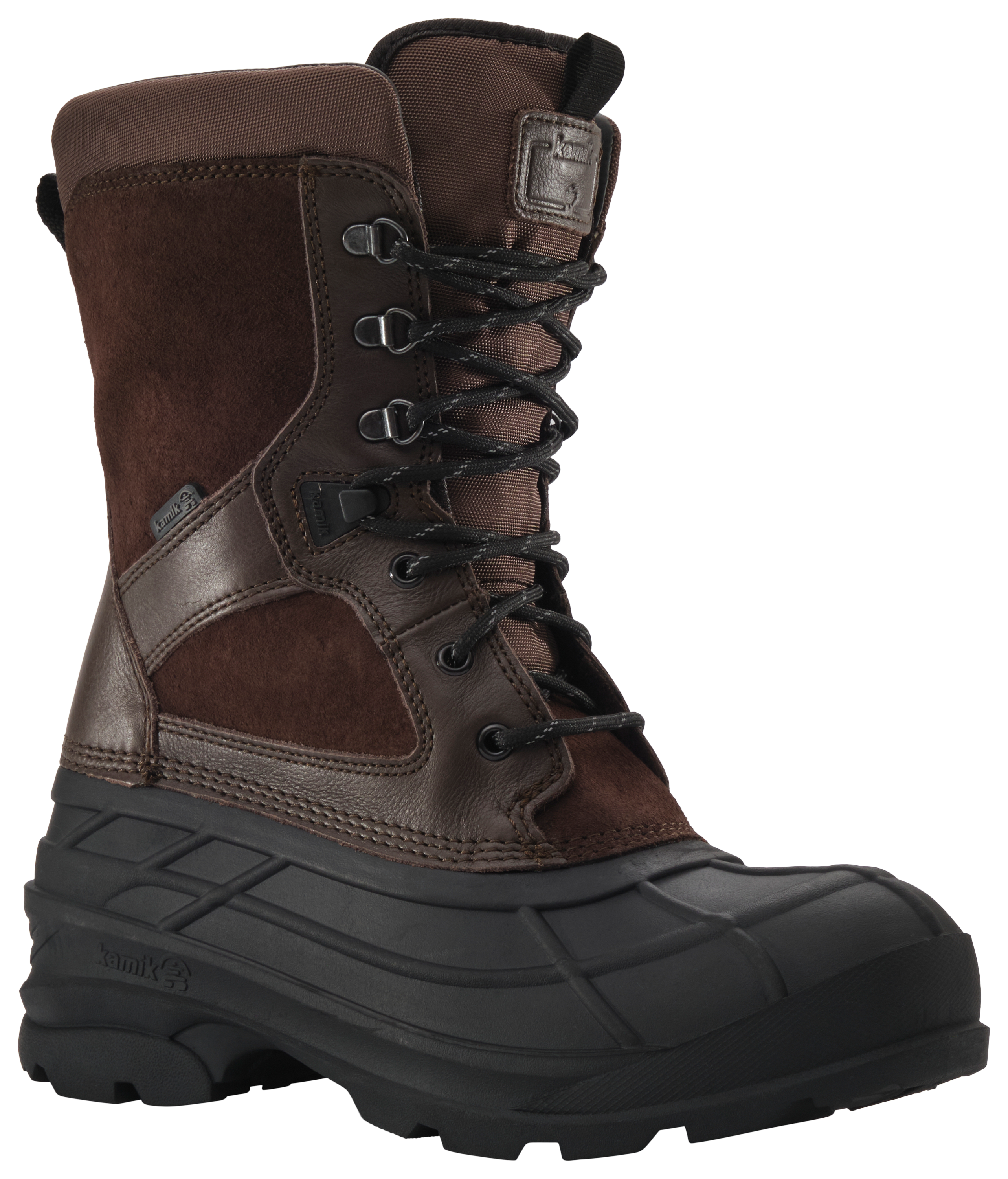 Kamik Nation Plus Insulated Waterproof Pac Boots for Men - Brown