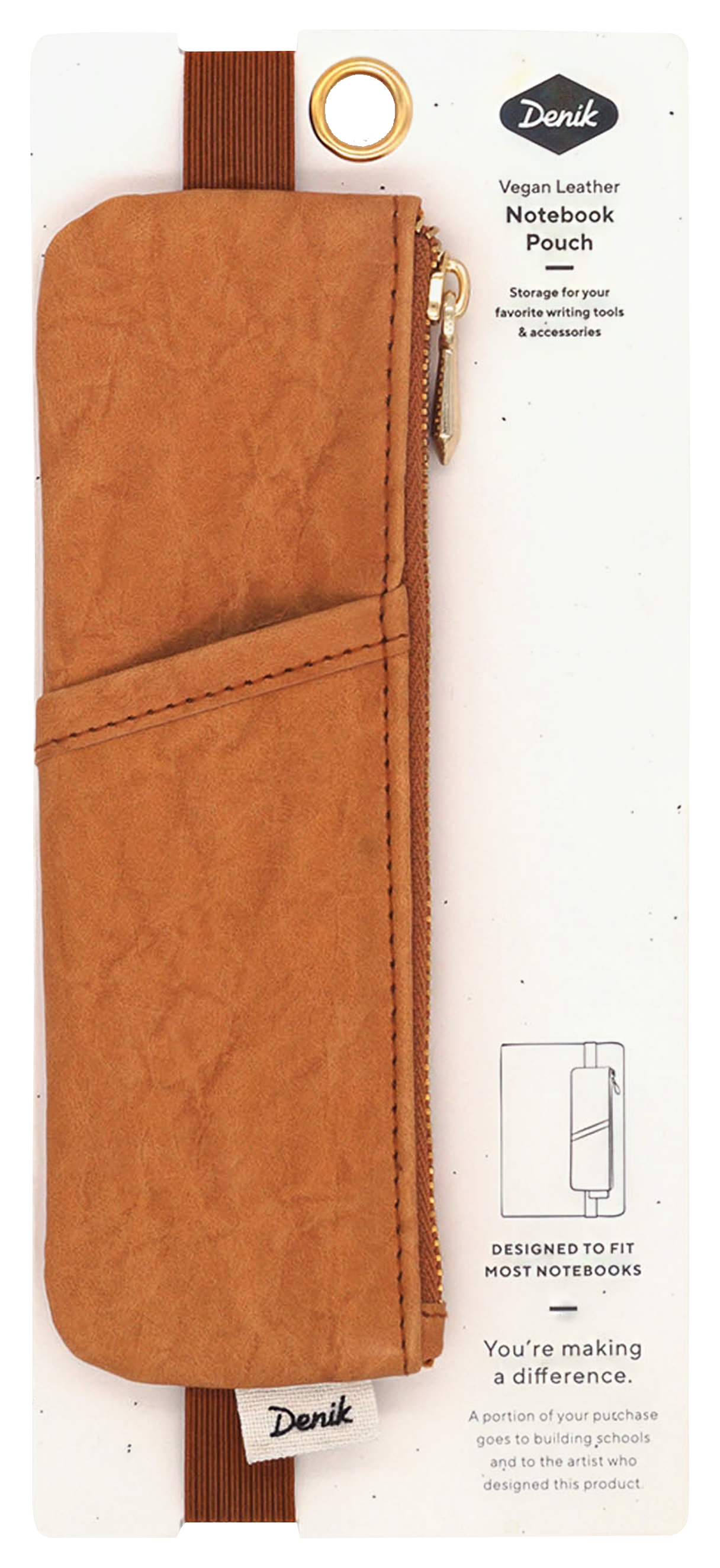 Image of Denik Notebook Pouch - Caramel Crinkle