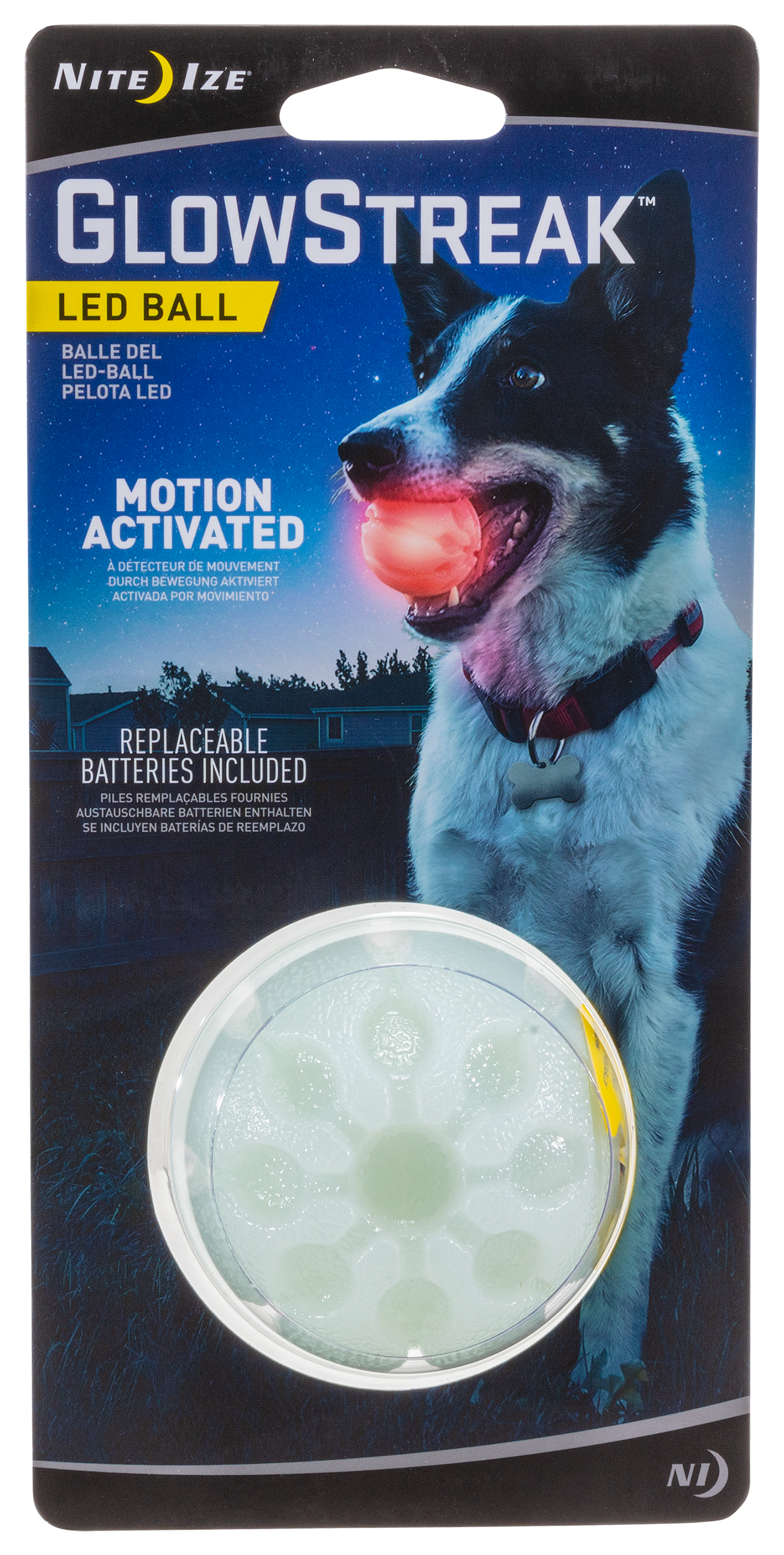 Nite Ize GlowStreak LED Ball Dog Toy - Nite Ize