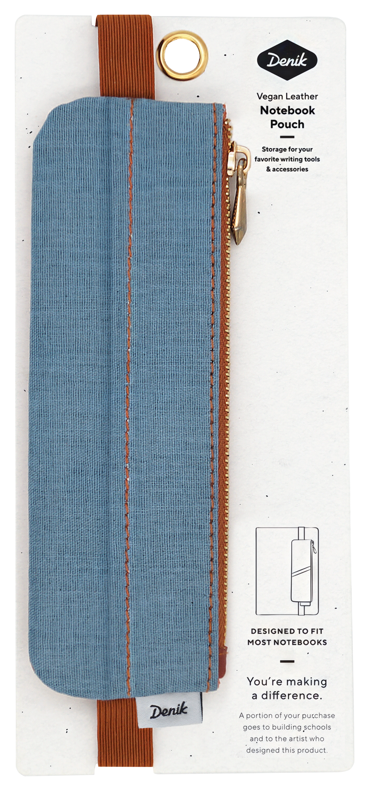 Image of Denik Notebook Pouch - Denim Blue