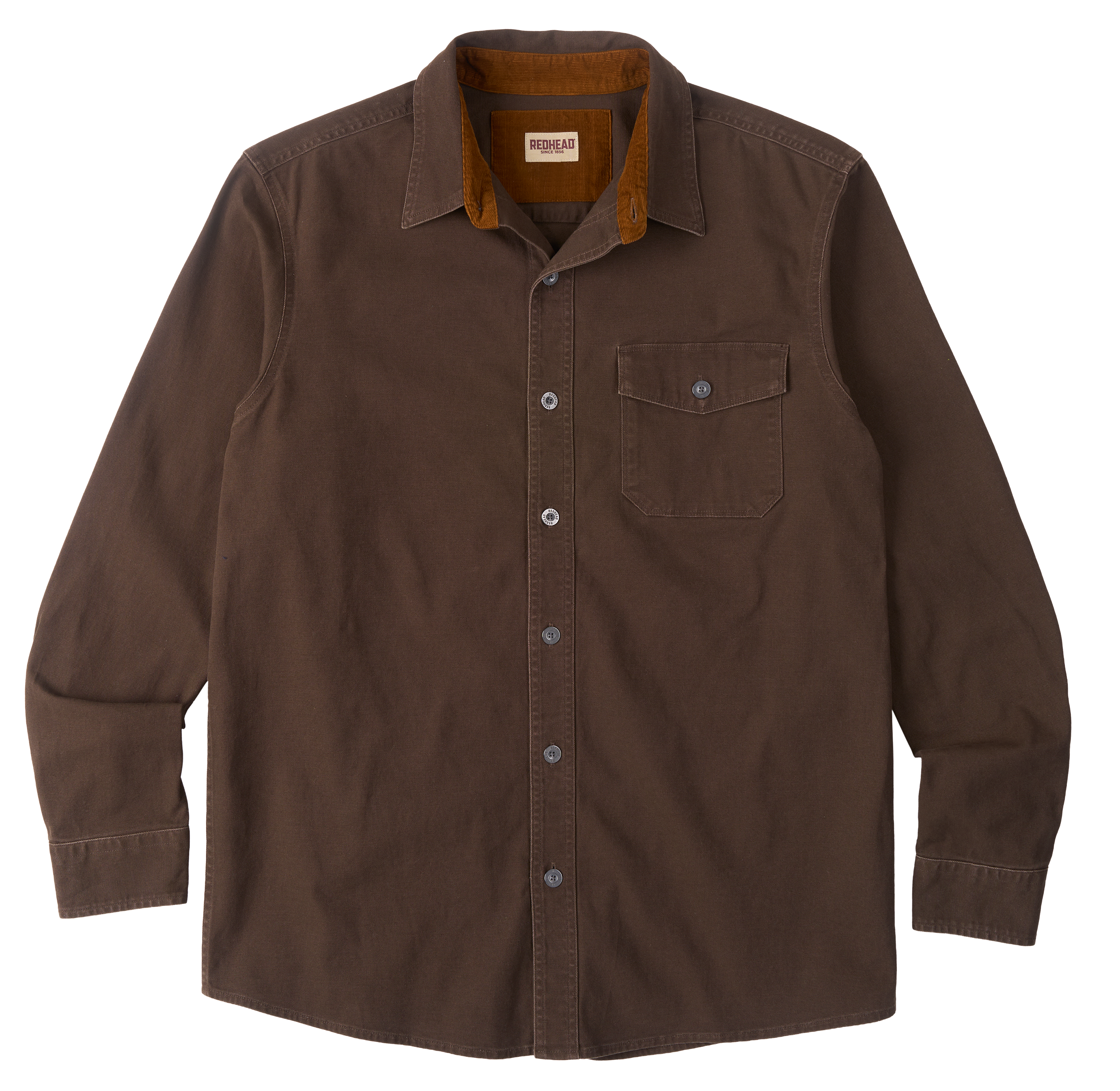 Image of RedHead Stonewash Canvas Long-Sleeve Button-Up Shirt - Java