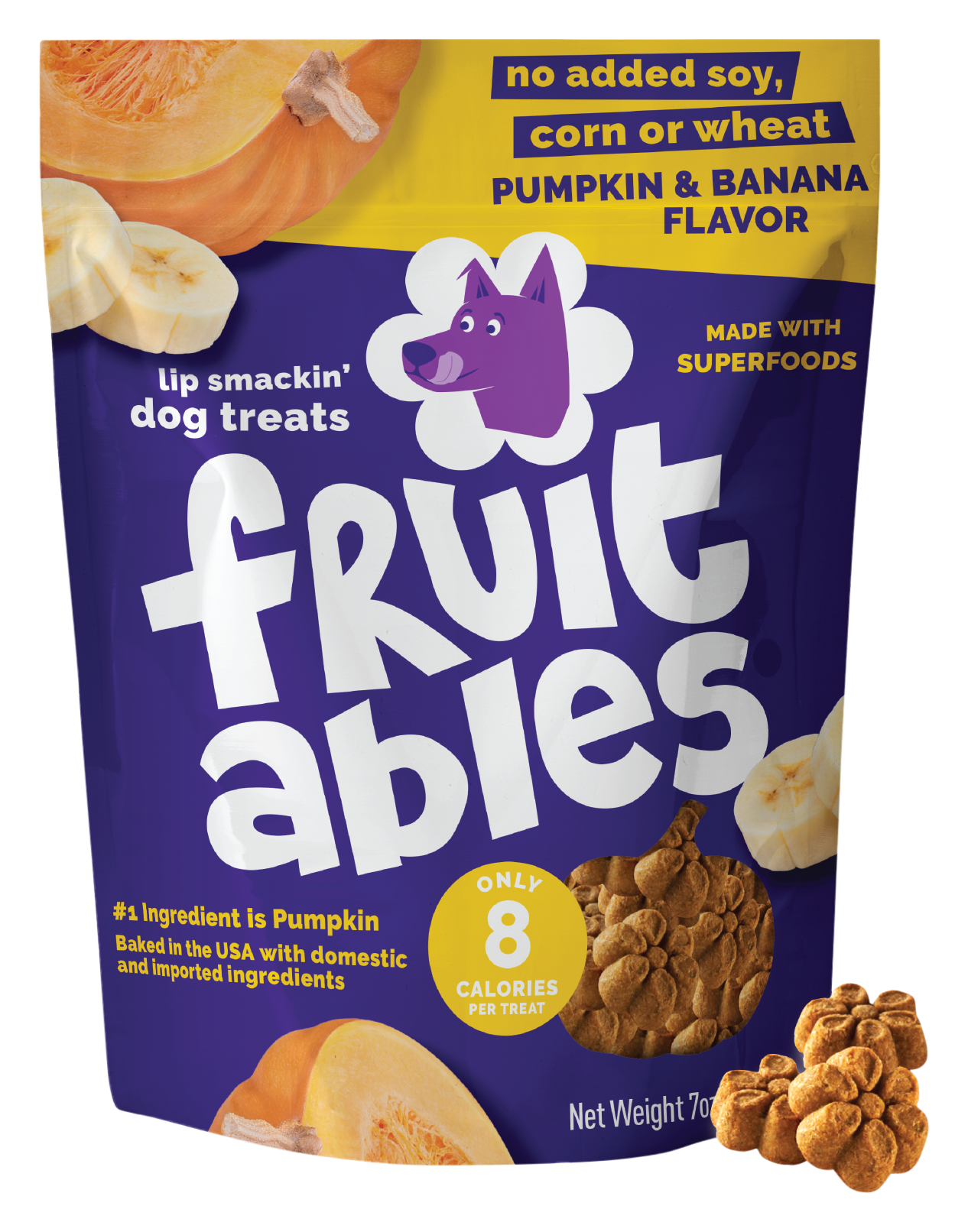 Image of Fruitables Pumpkin & Banana Dog Treats