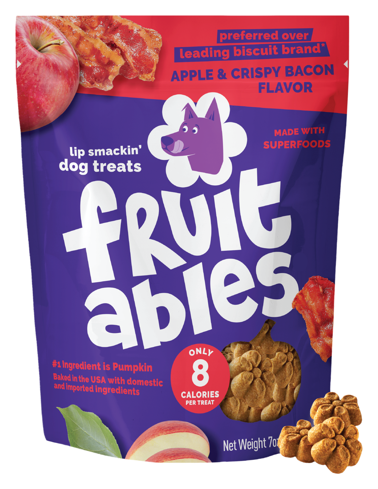 Image of Fruitables Crispy Bacon & Apple Dog Treats