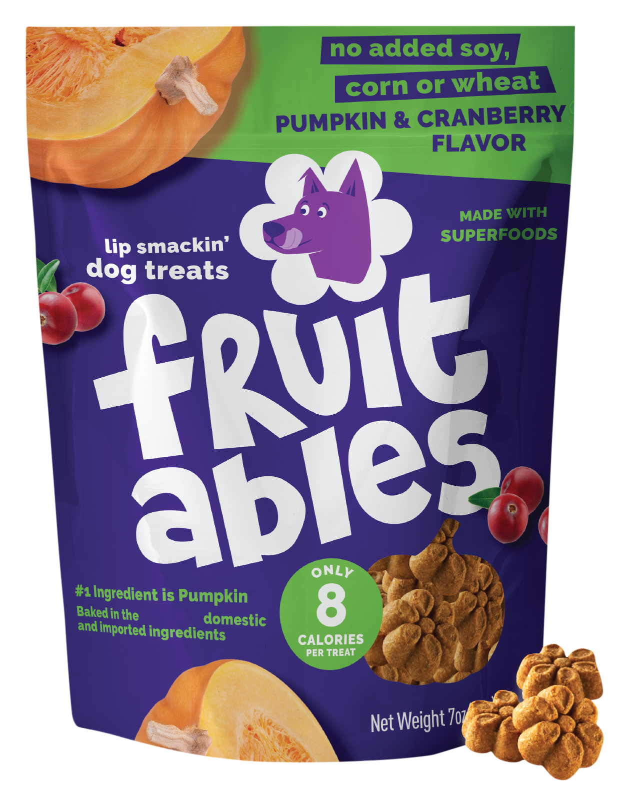 Image of Fruitables Pumpkin & Cranberry Dog Treats