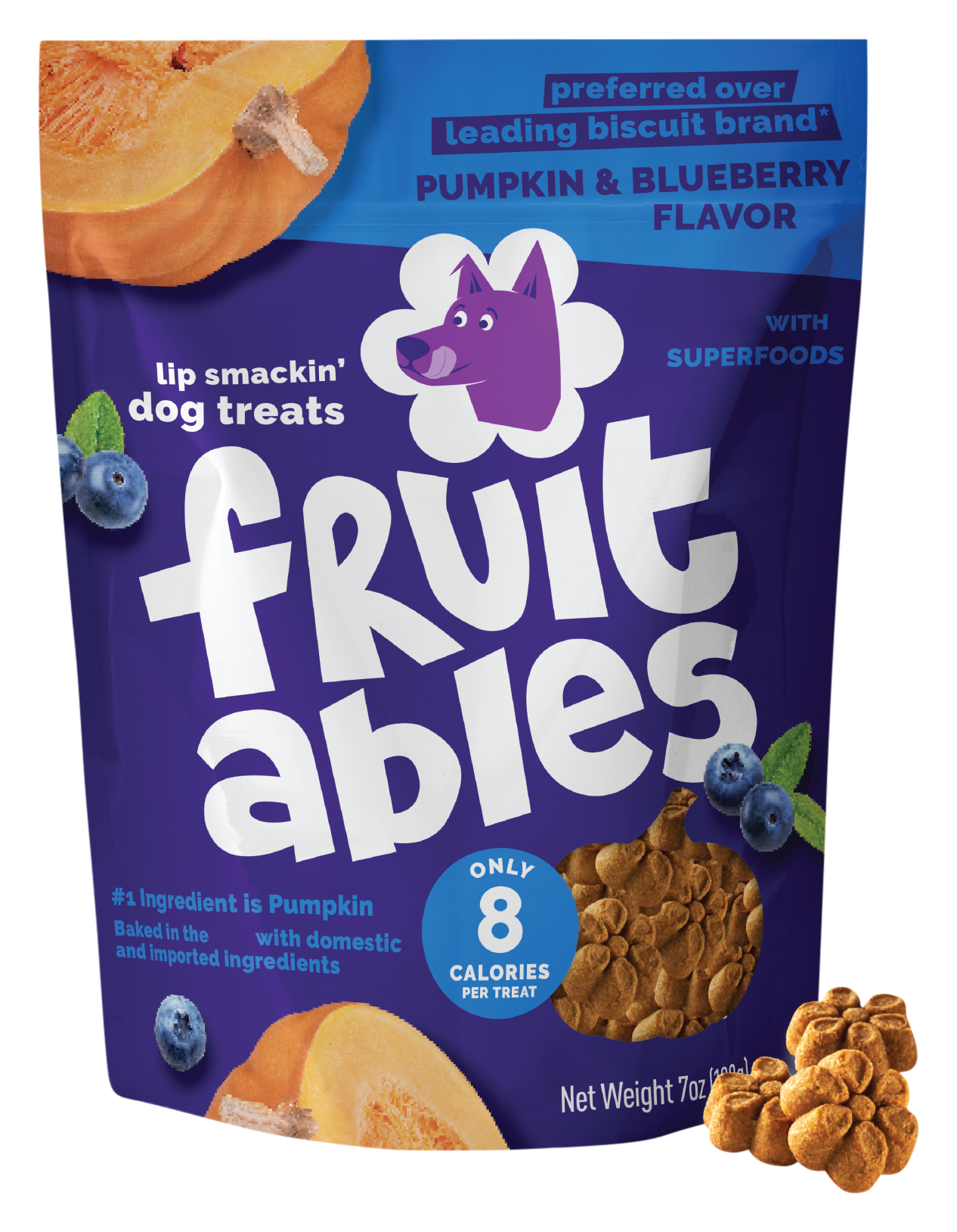 Image of Fruitables Pumpkin & Blueberry Dog Treats