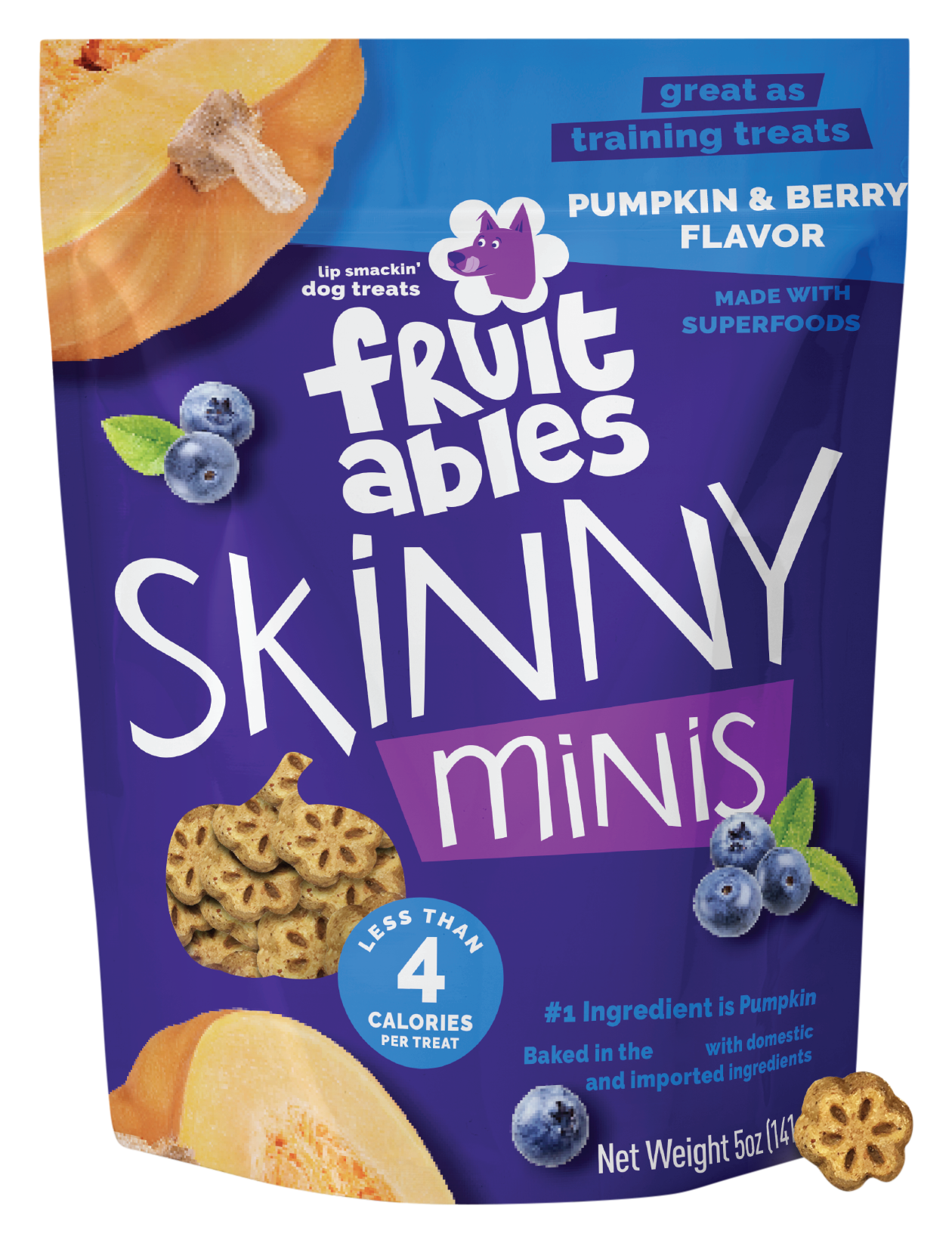 Image of Fruitables Skinny Minis Pumpkin & Berry Dog Treats