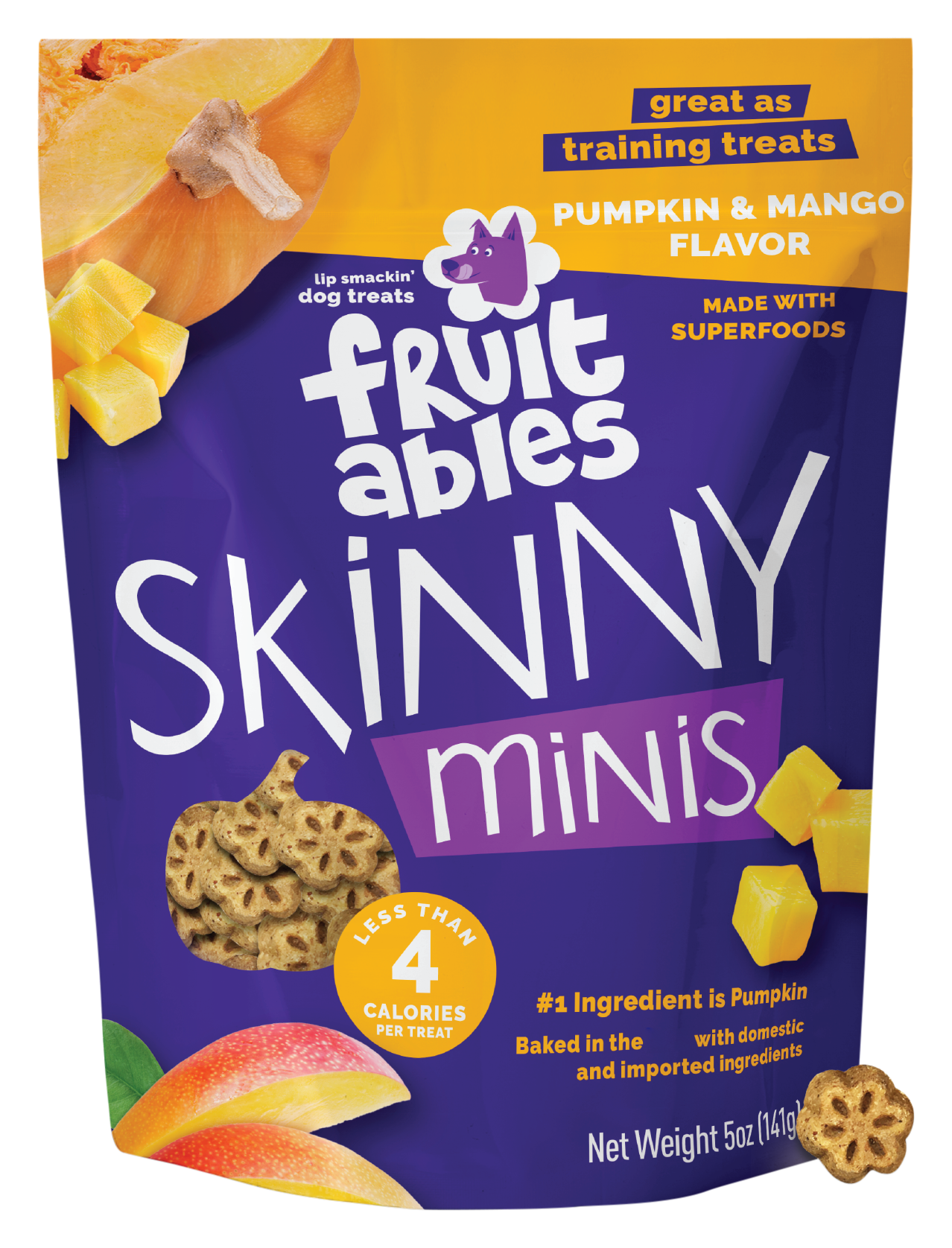 Image of Fruitables Skinny Minis Pumpkin & Mango Dog Treats