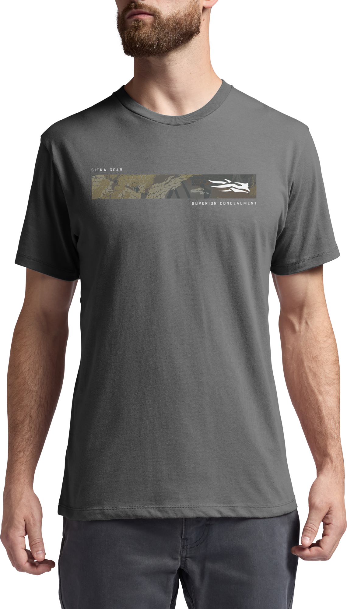 SITKA Superior Concealment Short-Sleeve T-Shirt - Black/Optifade Timber