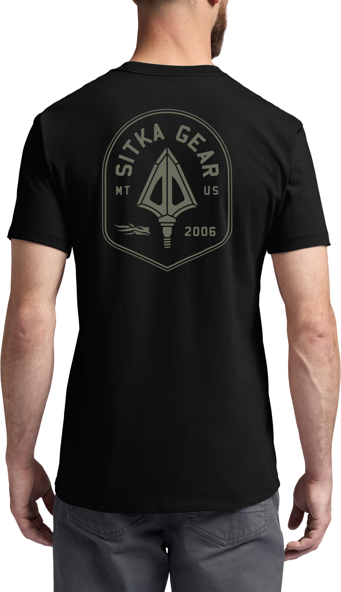 SITKA SITKA Broadhead Crest Short-Sleeve T-Shirt - Sitka Black - $35.00 at Bass Pro Shops