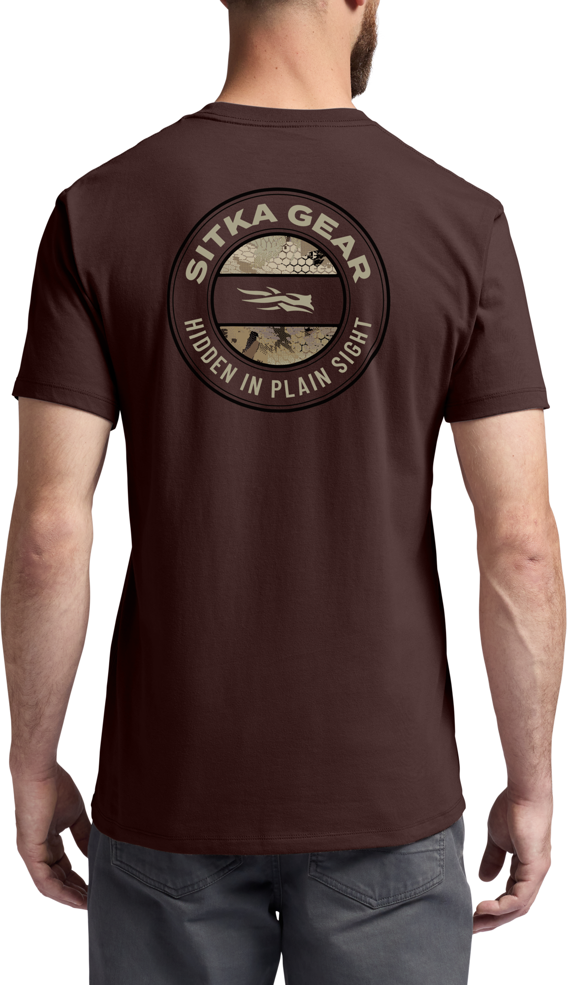 Image of SITKA Hidden OPTIFADE Short-Sleeve T-Shirt - Cherry/Optifade Marsh