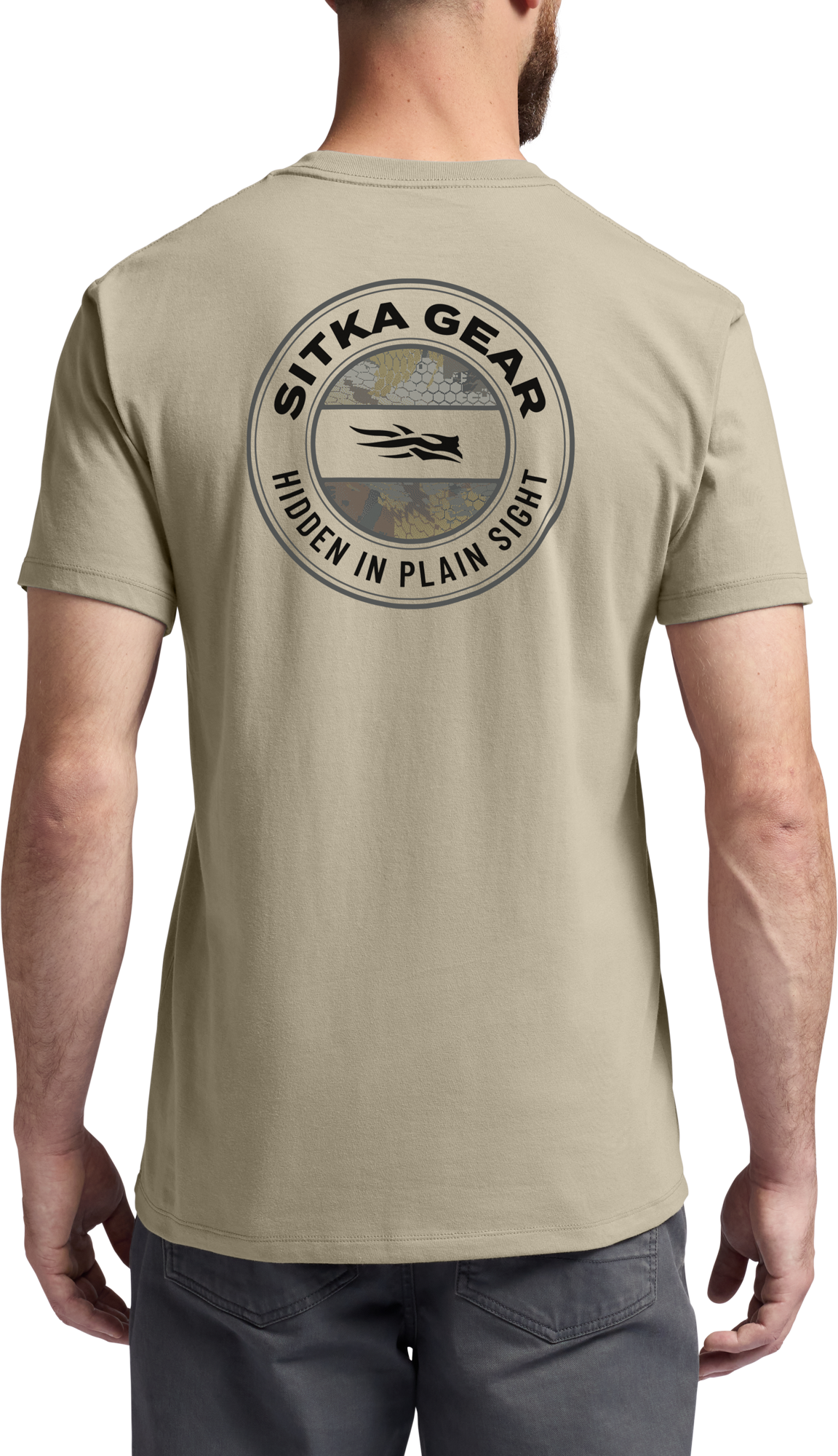 Image of SITKA Hidden OPTIFADE Short-Sleeve T-Shirt - Light Tan/Optifade Timber