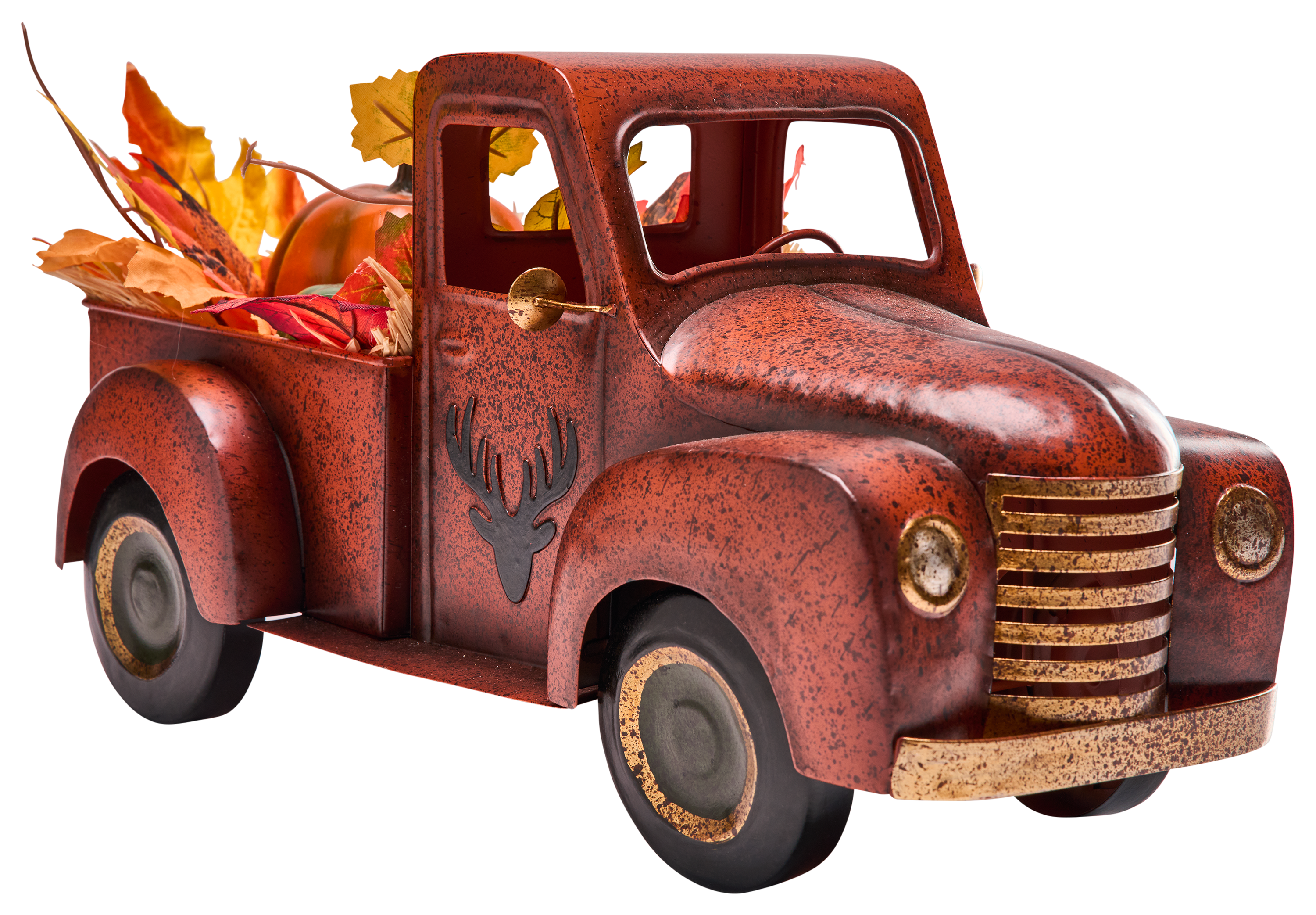 Image of Bass Pro Shops Metal Truck with Pumpkins Fall Table Décor