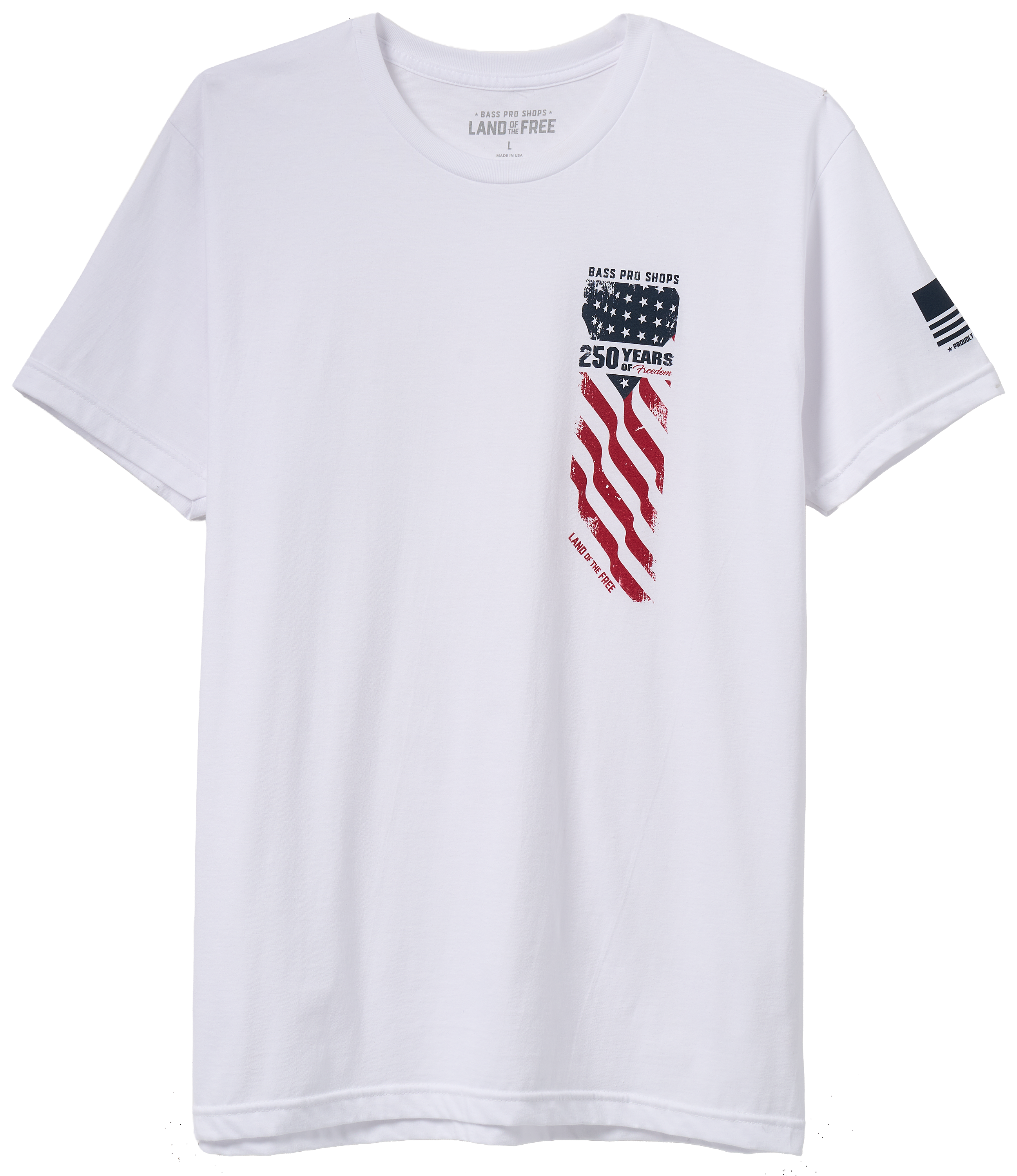 Image of Land of the Free 250 Years Short-Sleeve T-Shirt - White