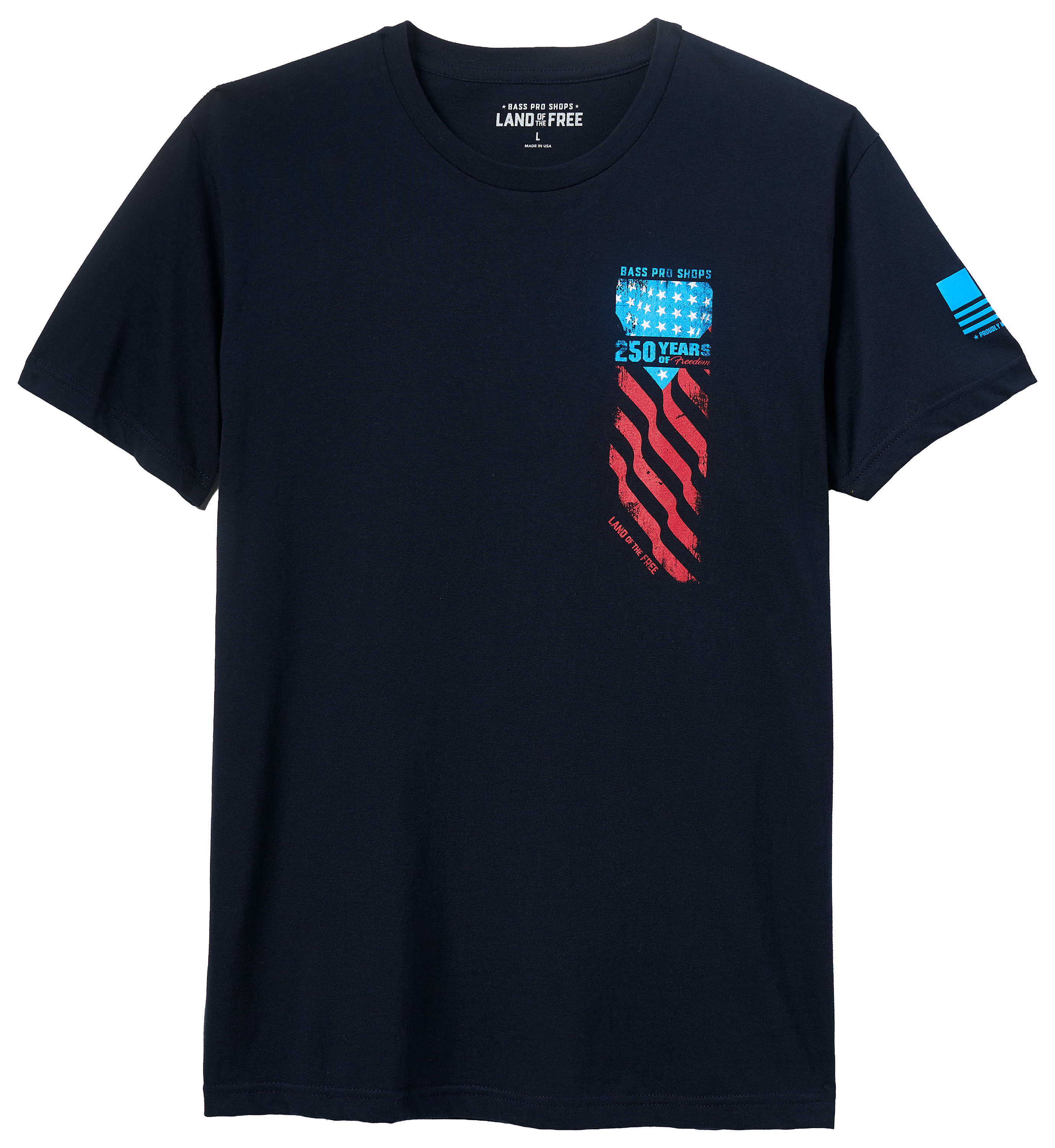 Image of Land of the Free 250 Years Short-Sleeve T-Shirt - Navy