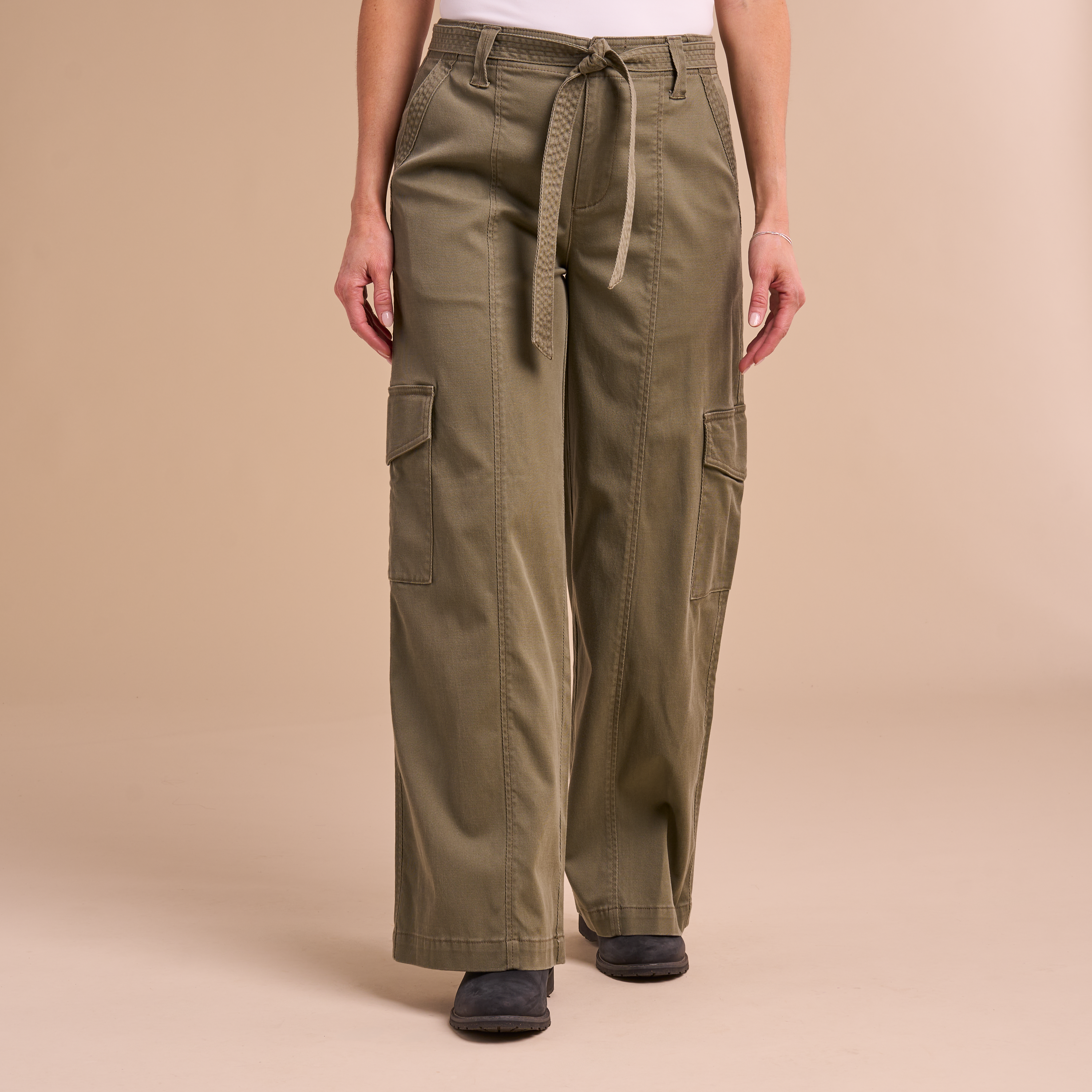 Natural Reflections Parker Wide-Leg Pants - Sage Brush