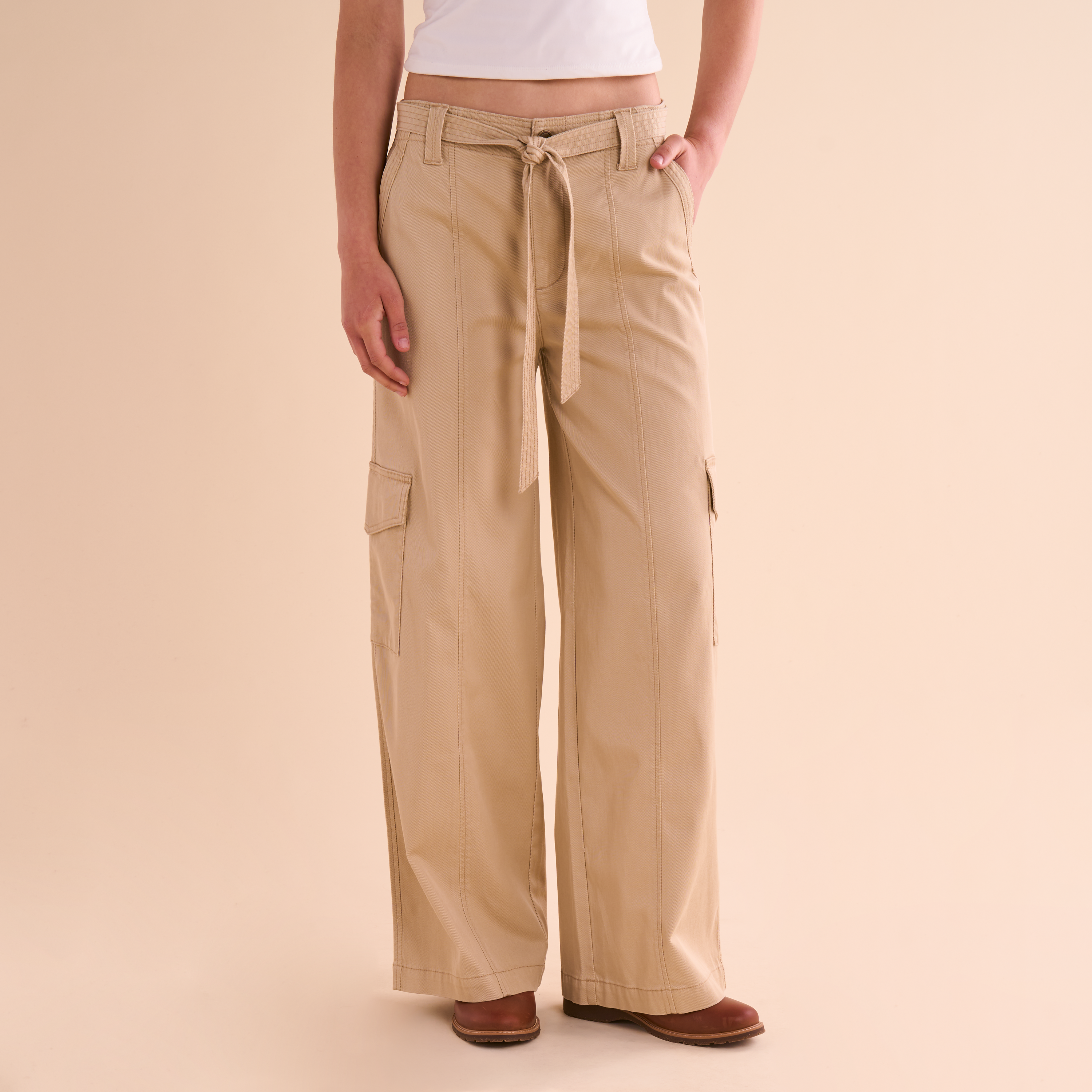 Natural Reflections Parker Wide-Leg Pants - Safari