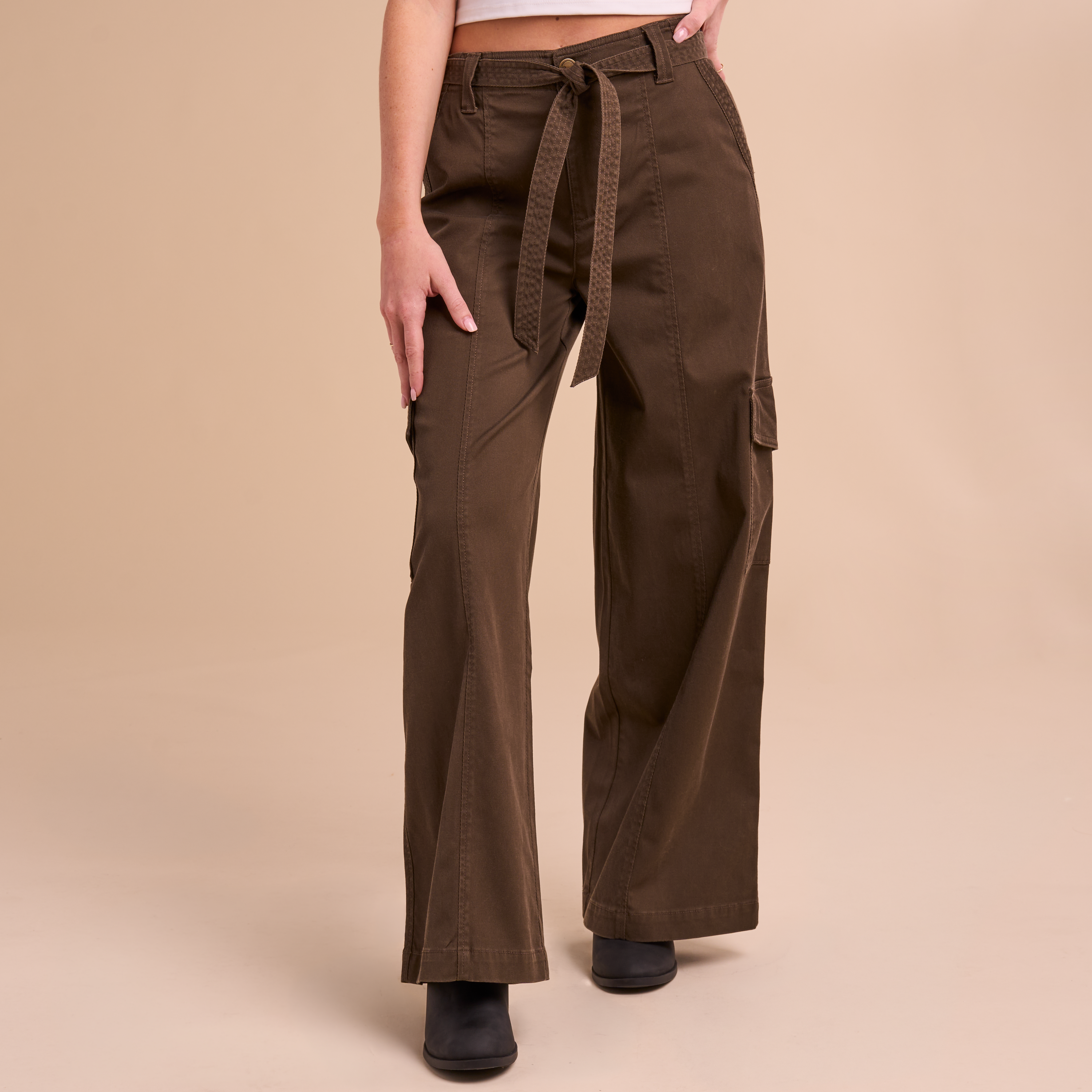 Natural Reflections Parker Wide-Leg Pants - Wren