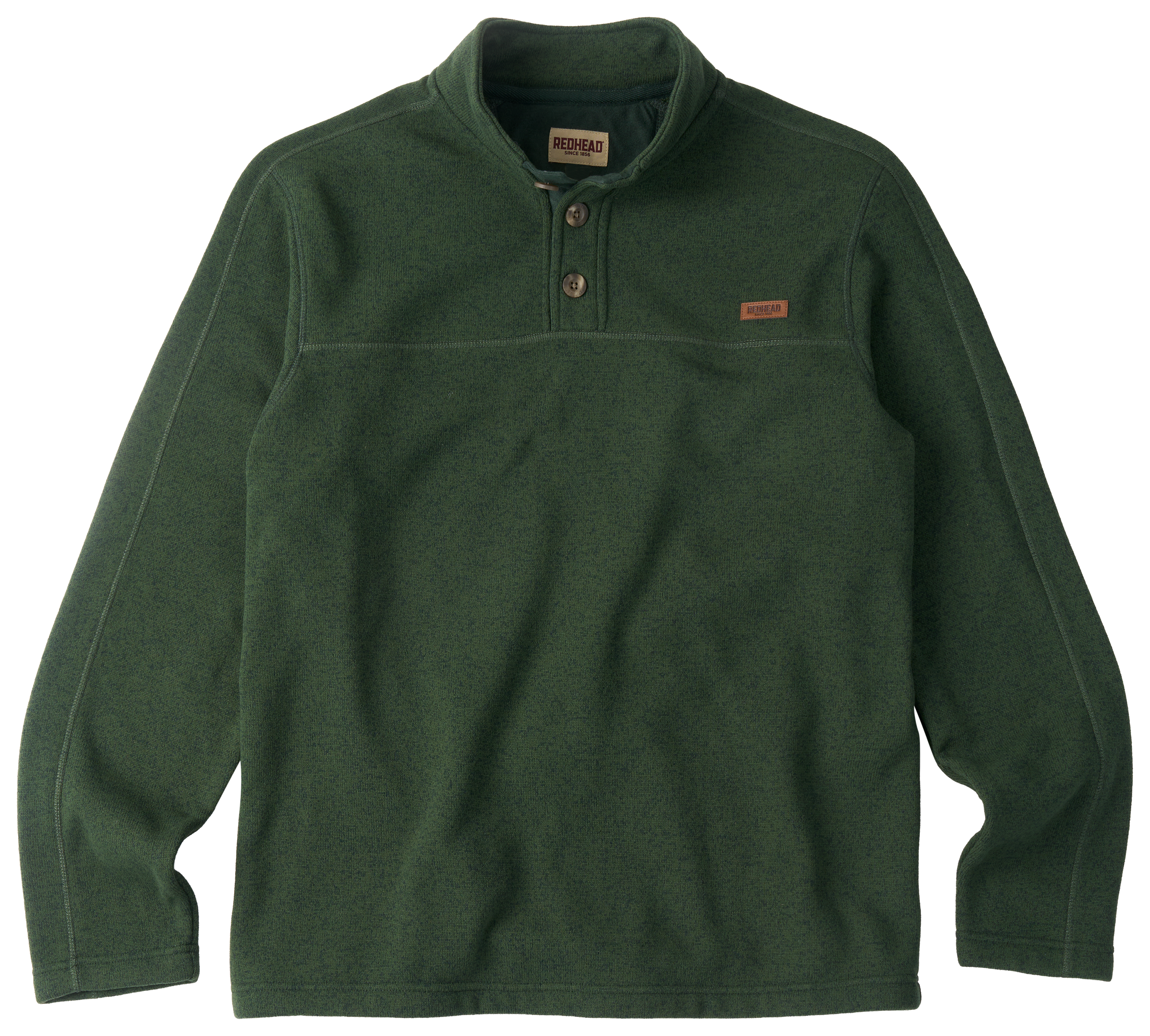 Image of RedHead Sweaterfleece Button-Placket Long-Sleeve Pullover - Forest