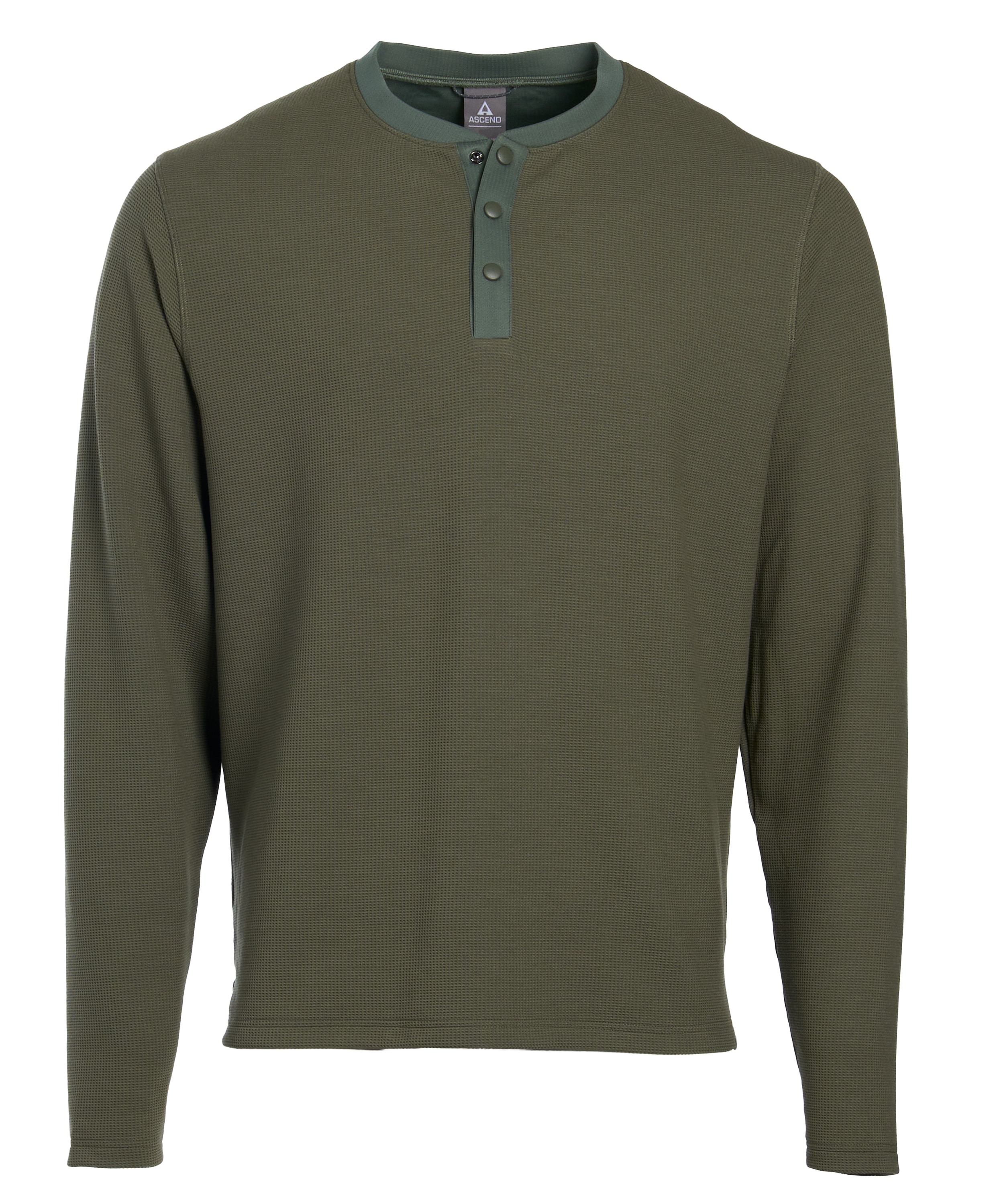 Image of Ascend Long-Sleeve Henley - Four Leaf Clover