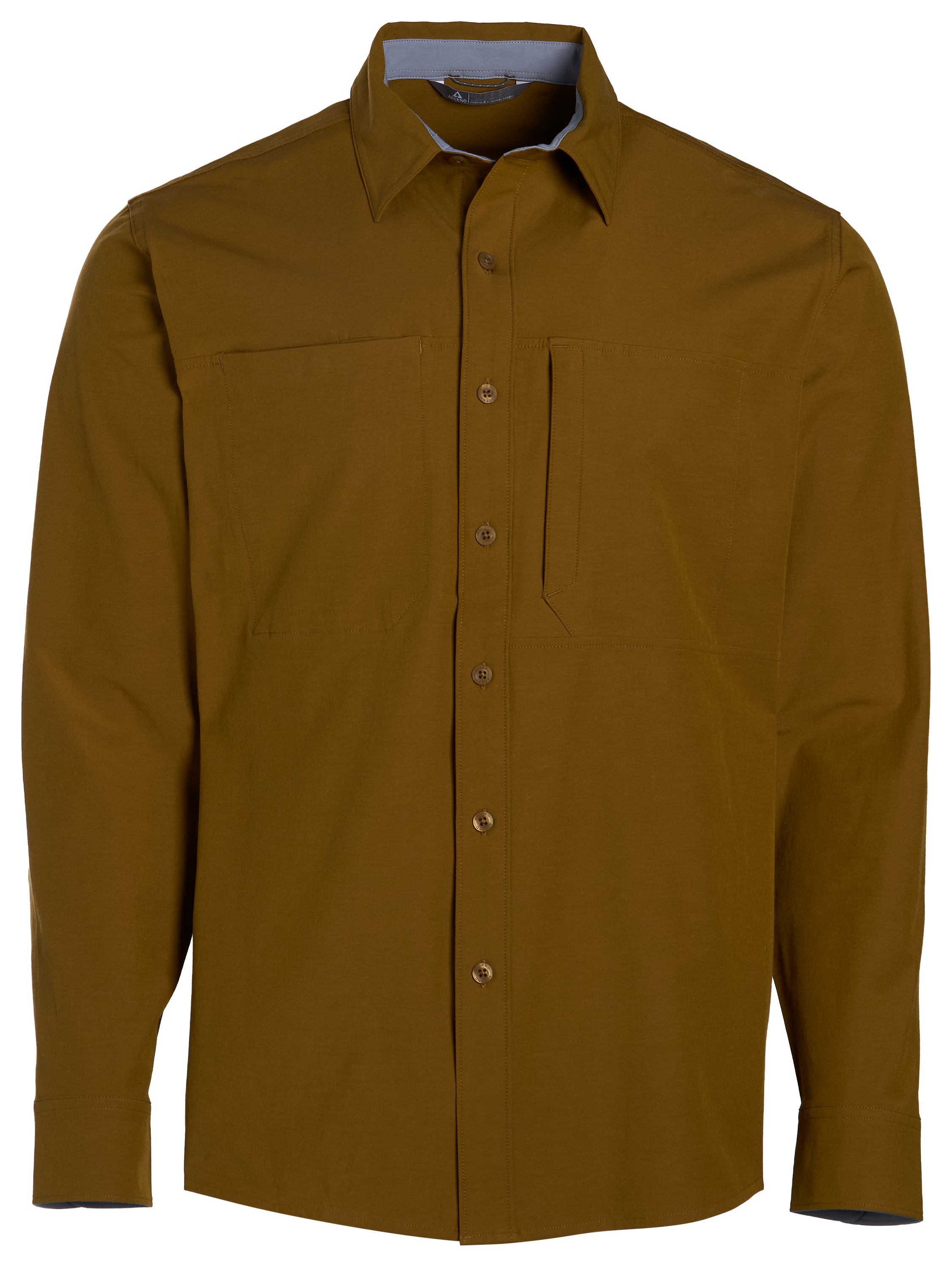 Image of Ascend Dutton Utility Long-Sleeve Pocket Shirt - Bronze Brown
