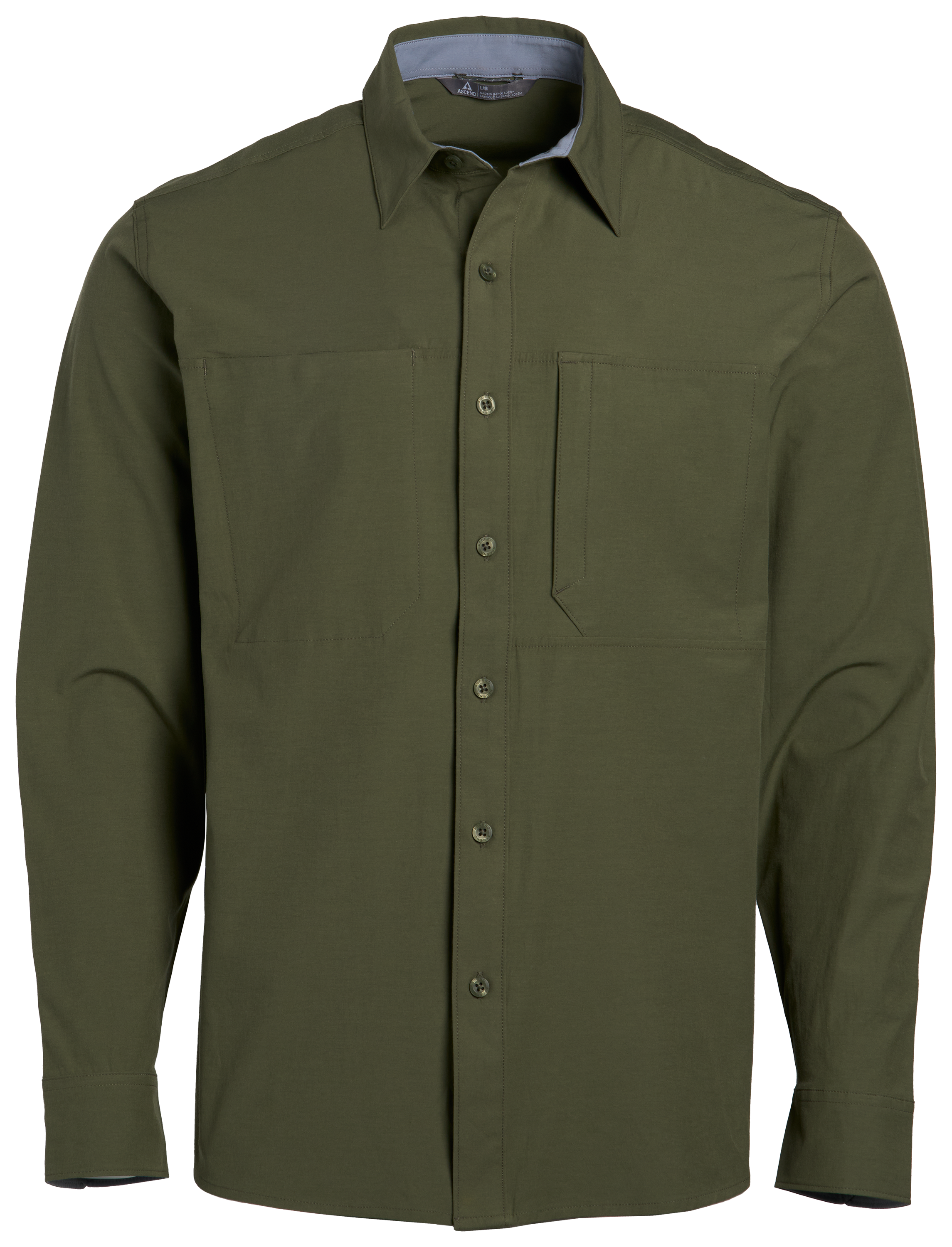 Image of Ascend Dutton Utility Pocket Long-Sleeve Shirt - Four Leaf Clover