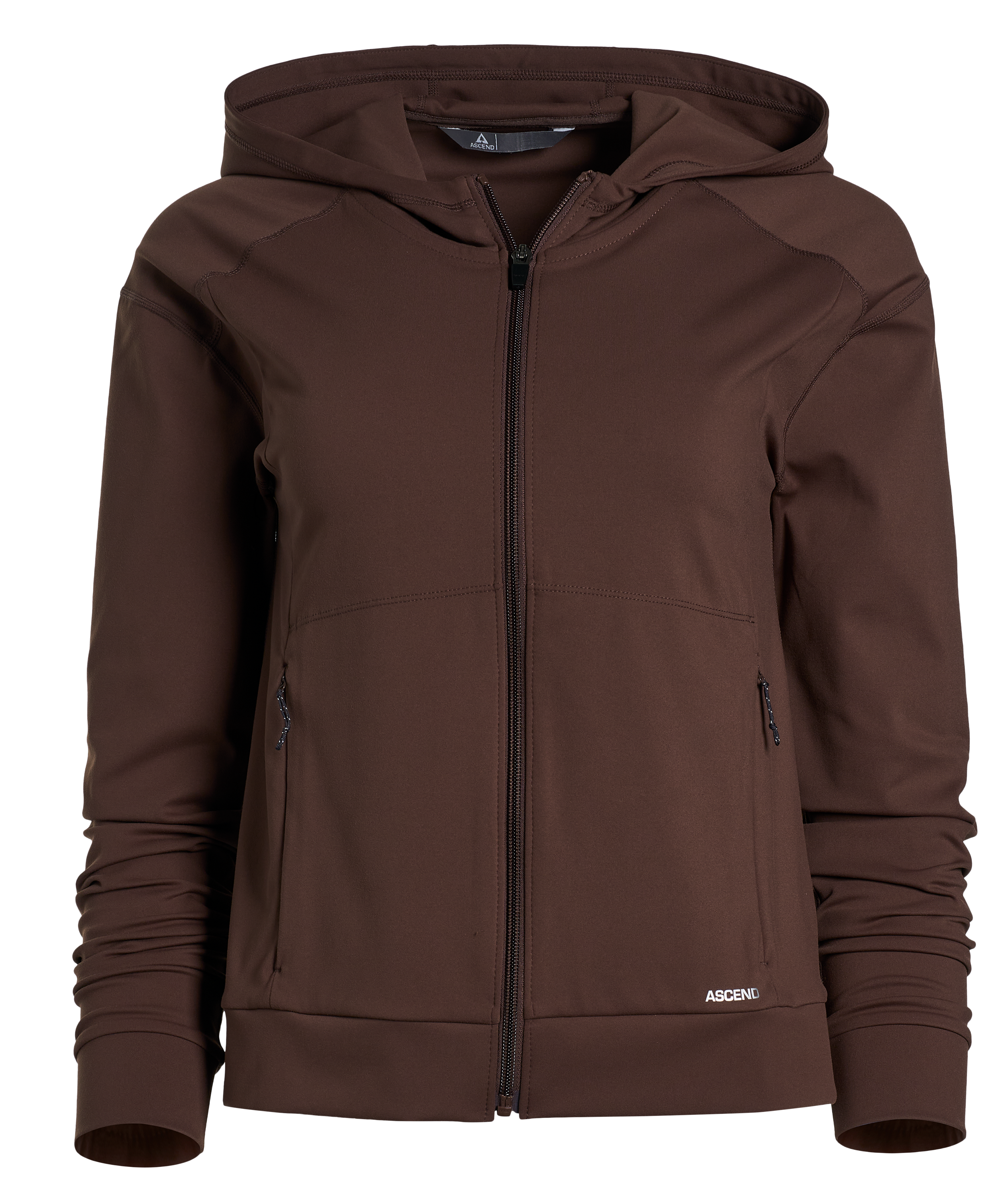 Image of Ascend Active Full-Zip Jacket - Chocolate Martini