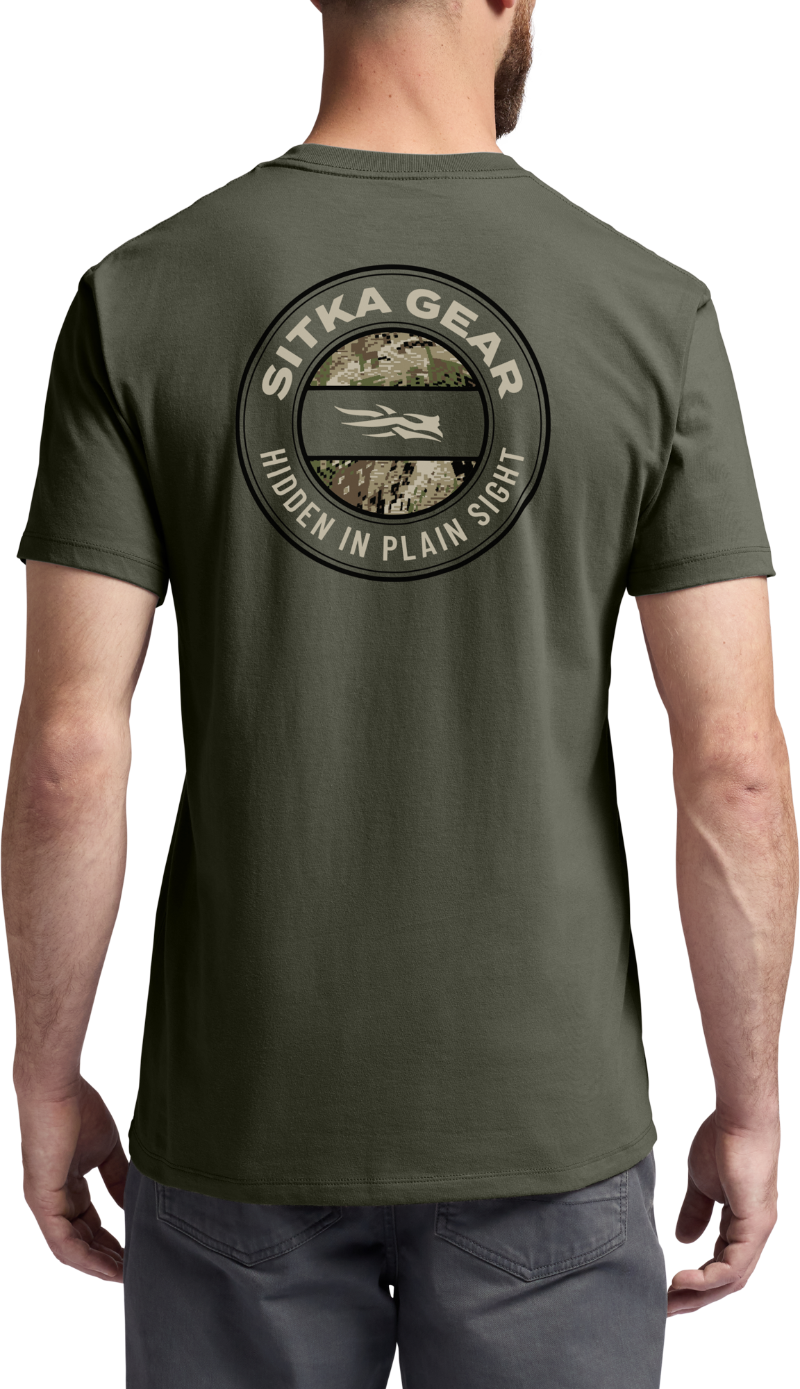 Image of SITKA Hidden OPTIFADE Short-Sleeve T-Shirt - Cypress Green/Optifade Subalpine