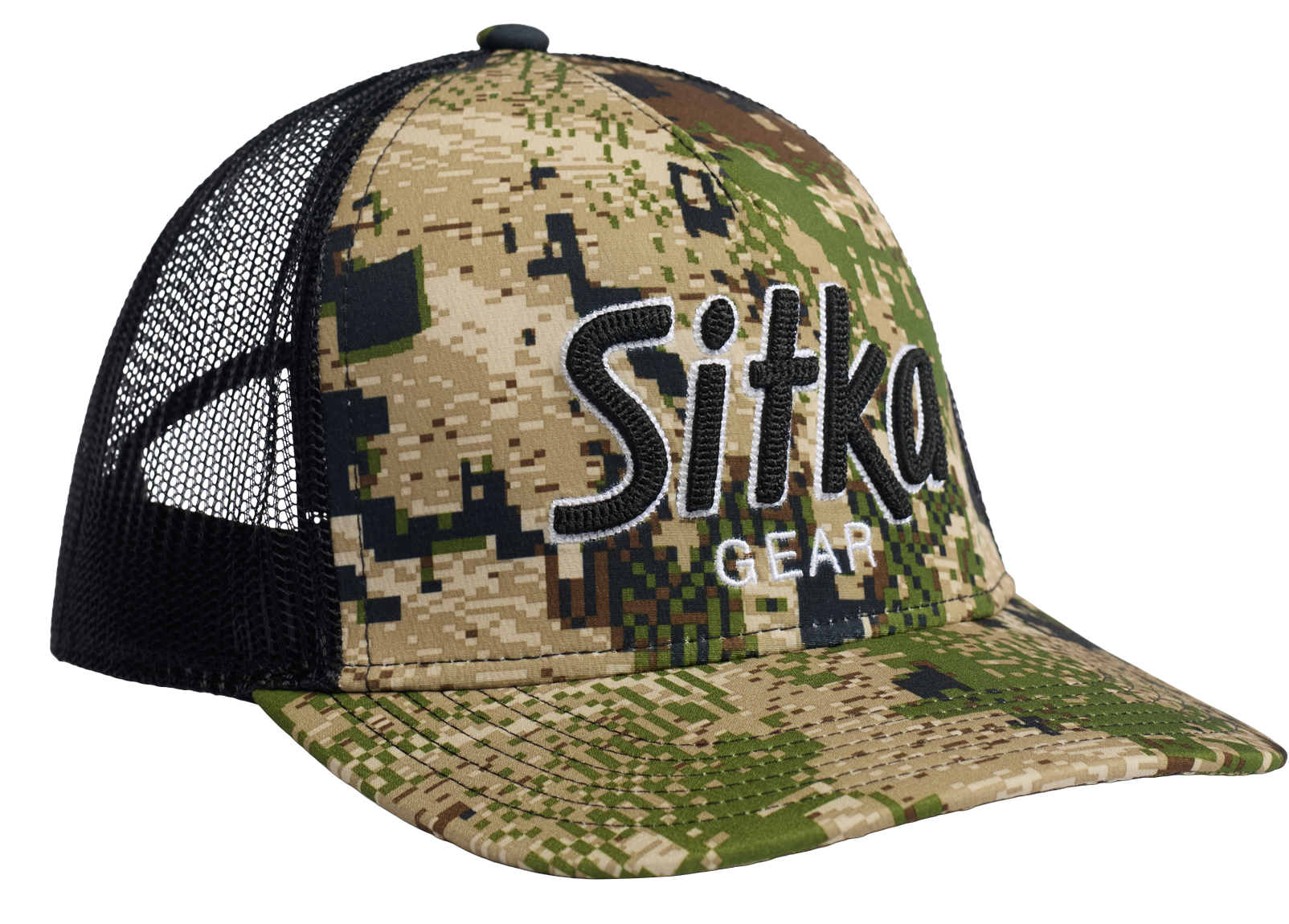 Image of SITKA OPTIFADE 90s Script Hi Pro Trucker Cap - Optifade Subalpine