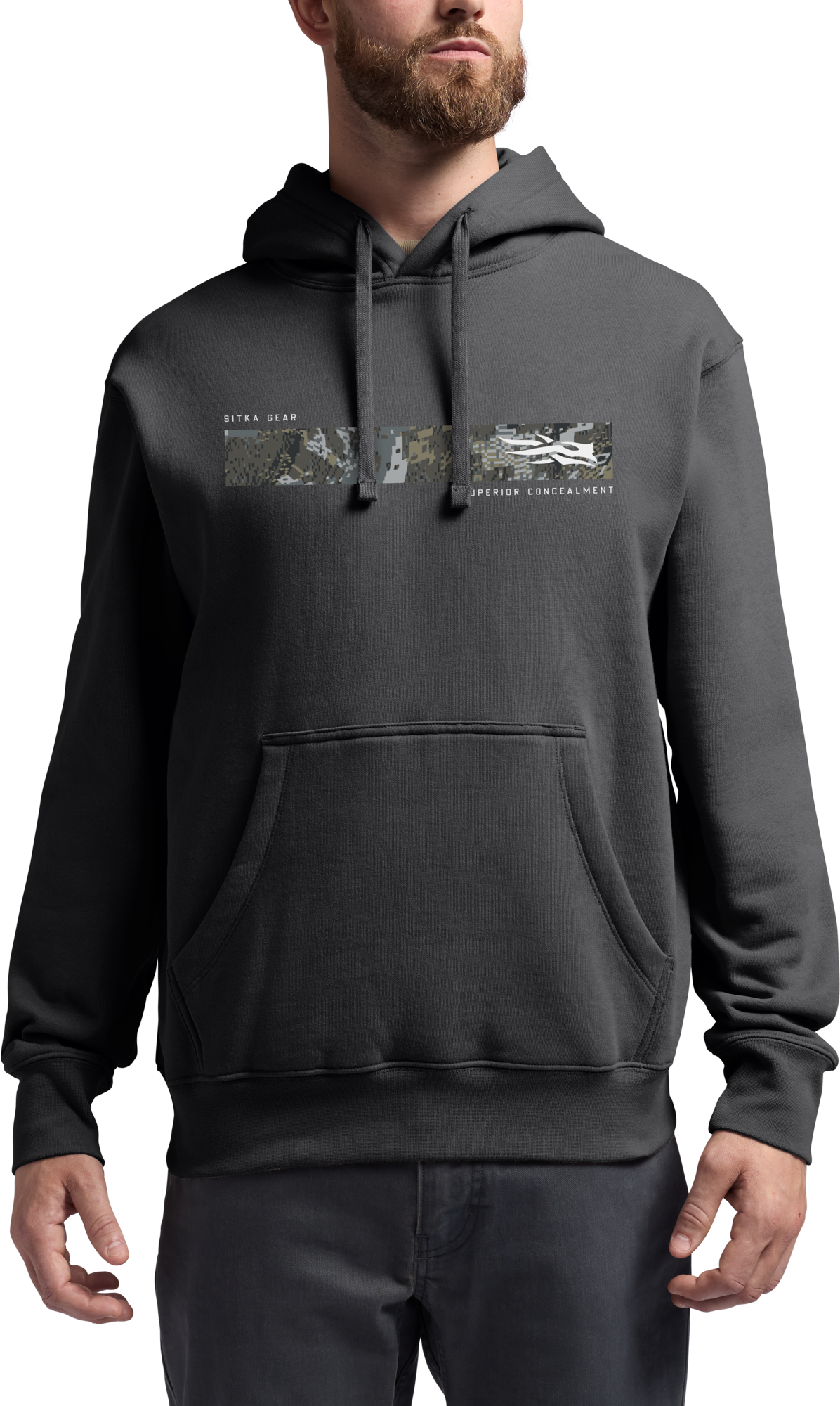 SITKA SITKA Broadhead Crest Pullover Hoodie - Iron Grey/Optifade Elevated II - $85.00 at Bass Pro Shops