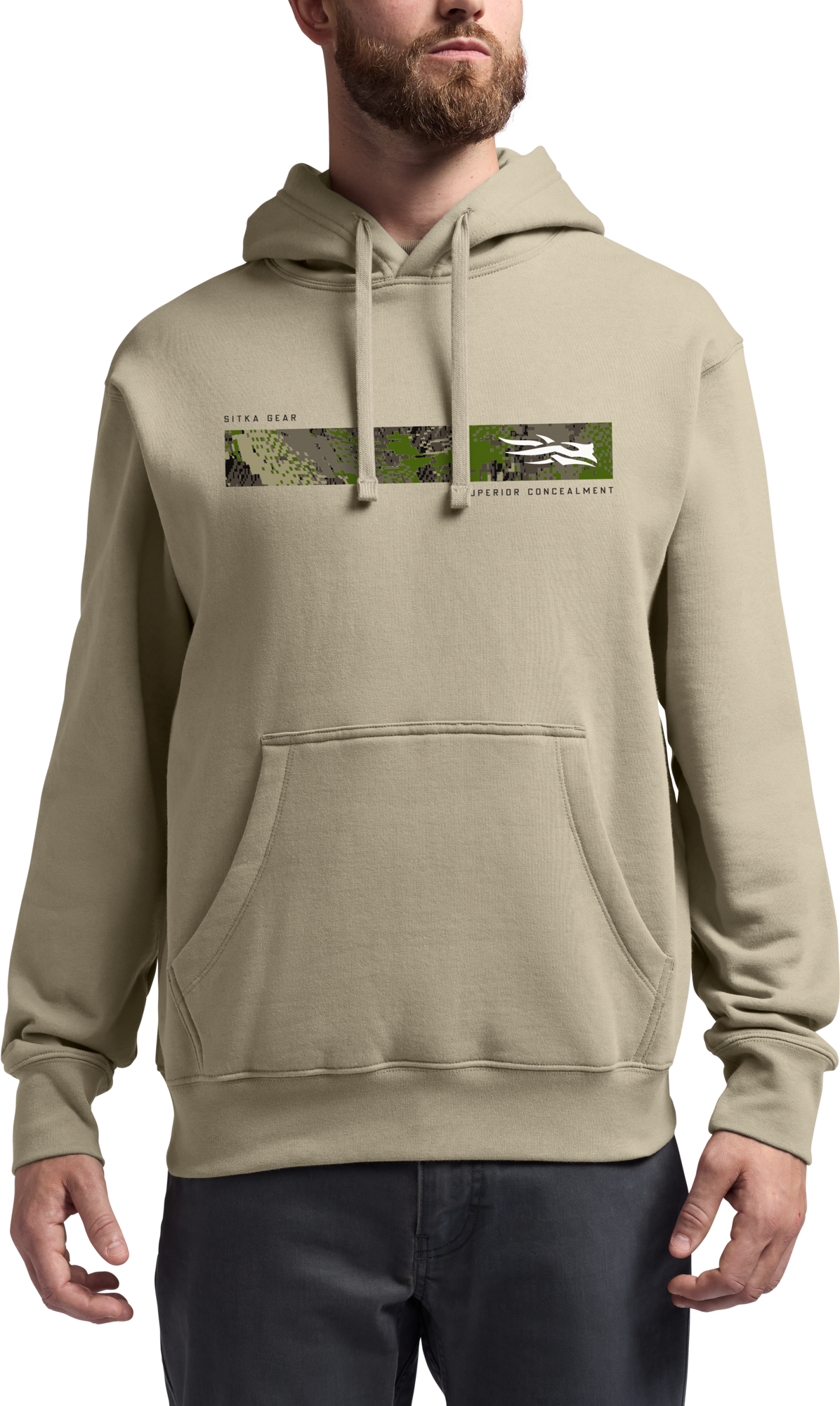 Image of SITKA Broadhead Crest Pullover Hoodie - Light Tan/Optifade Cover