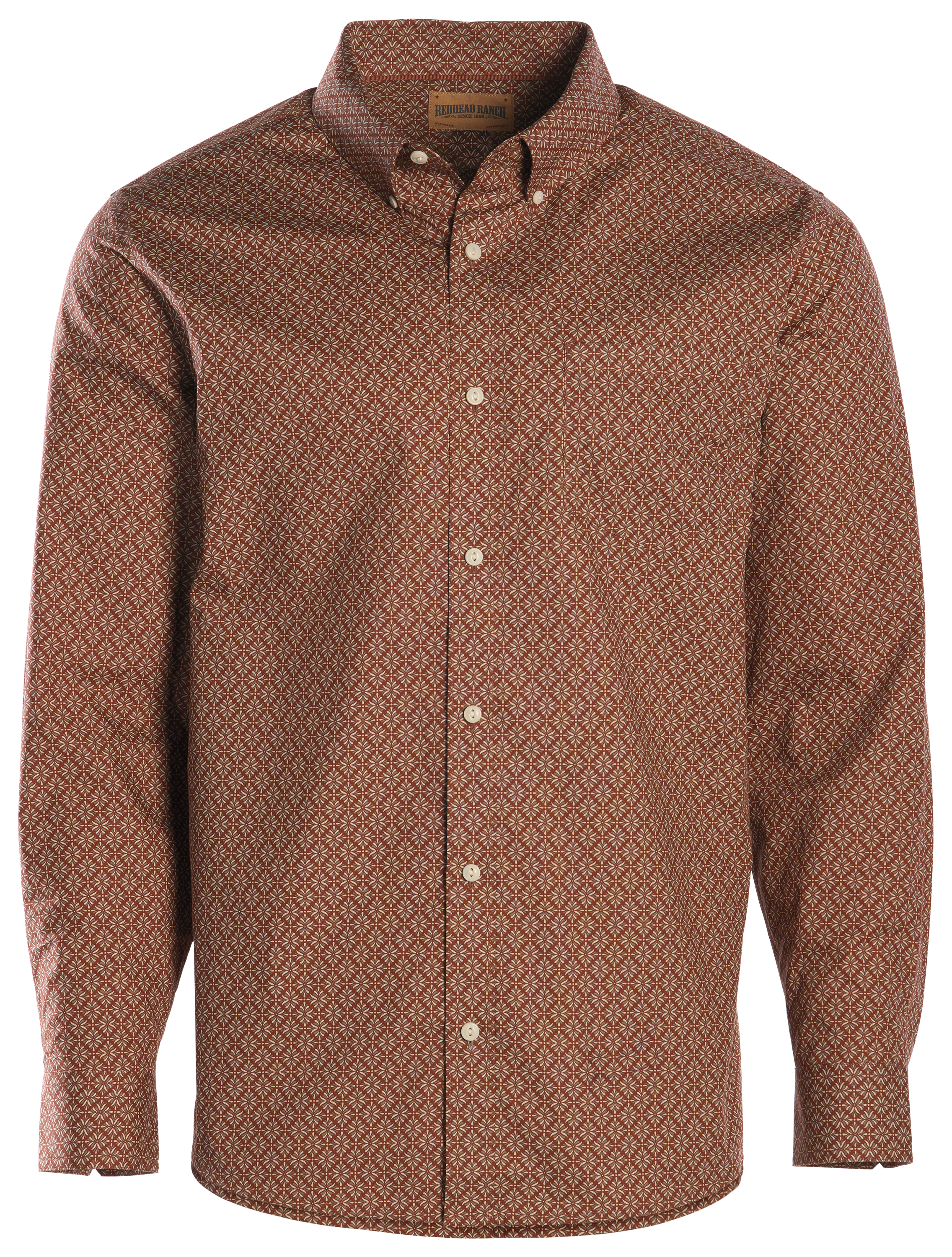 Image of RedHead Ranch Rifle Falls Wrinkle-Free Button-Down Long-Sleeve Shirt - Sequoia Floret