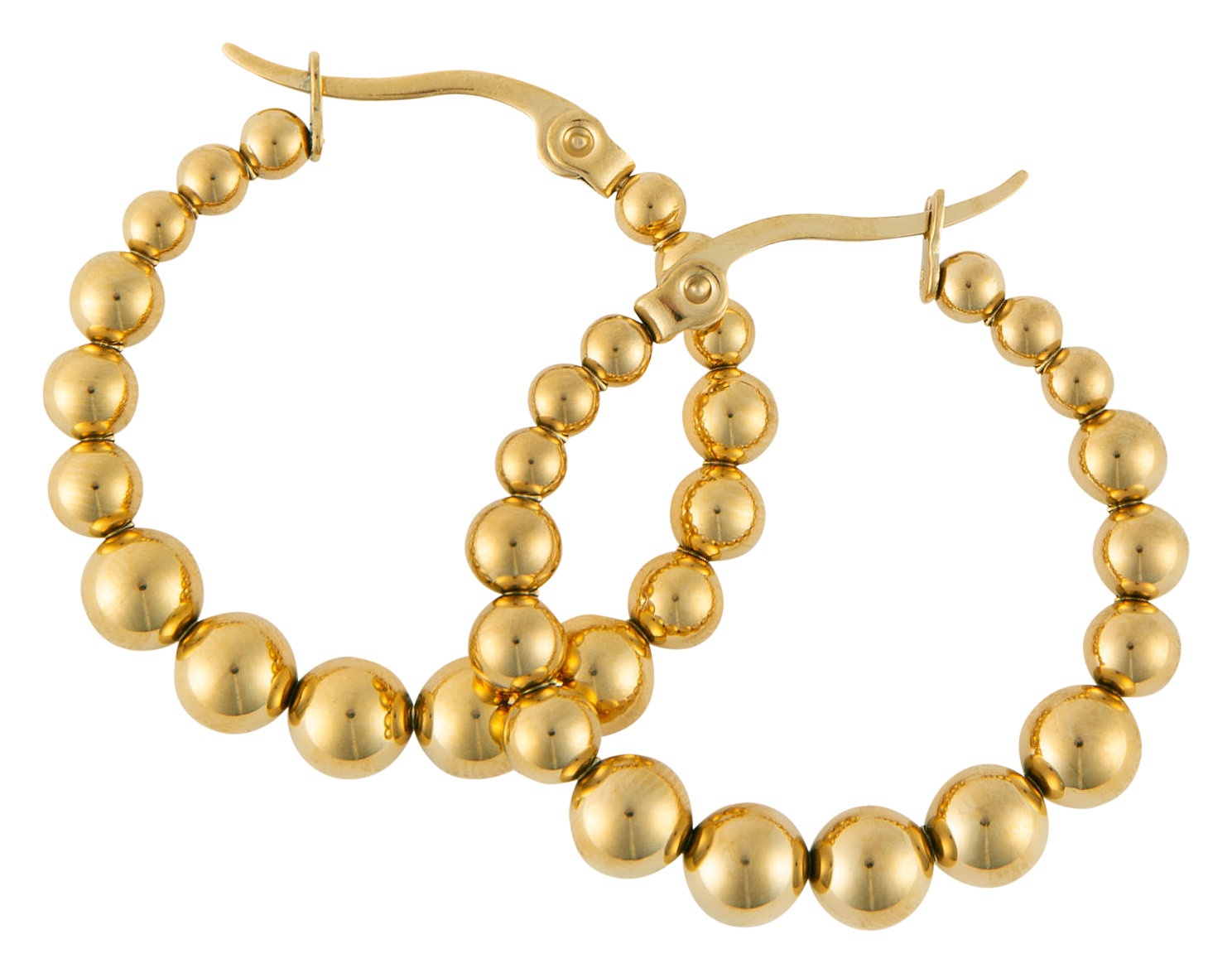 Image of Howard's Narelle Waterproof Bubble Hoop Gold Earrings