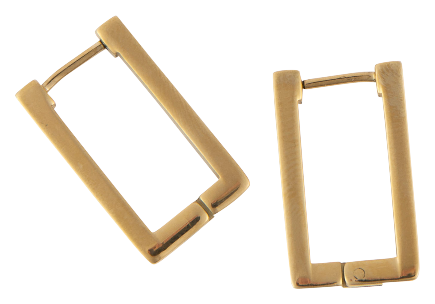 Image of Howard's Narelle Waterproof Rectangle Gold Hoop Earrings