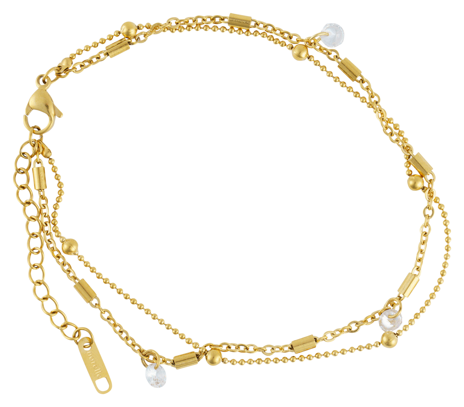 Image of Howard's Narelle Waterproof Multi-Row Figaro Gold Chain Anklet