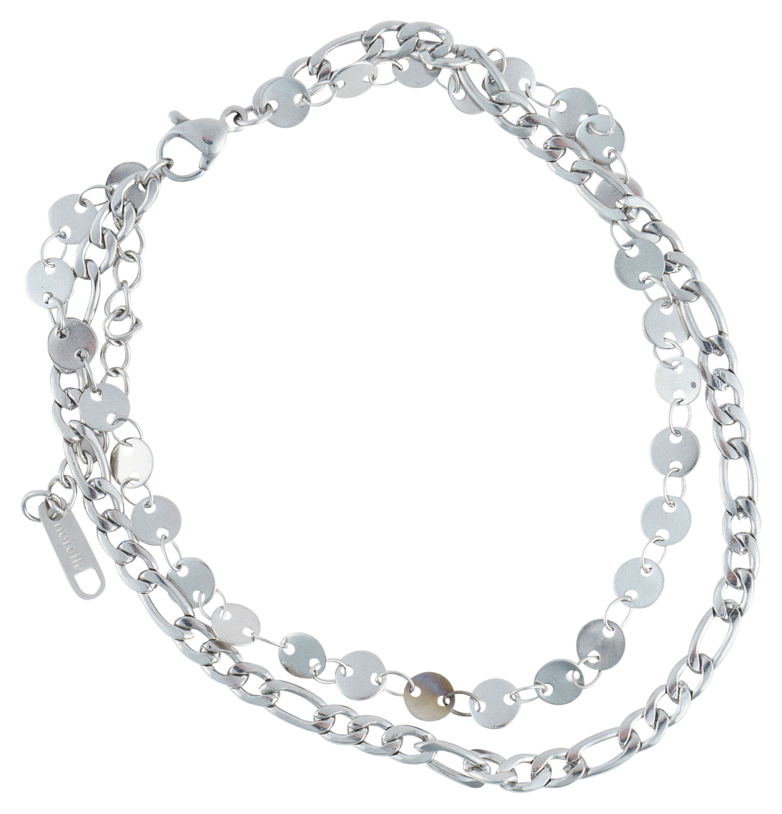 Image of Howard's Narelle Waterproof Multirow Figaro Silver Chain Anklet
