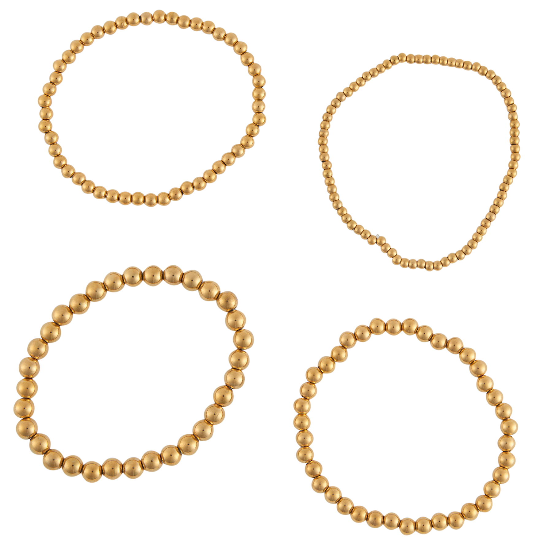 Image of Howard's Narelle Waterproof Stretch Ball Gold Bracelet Set