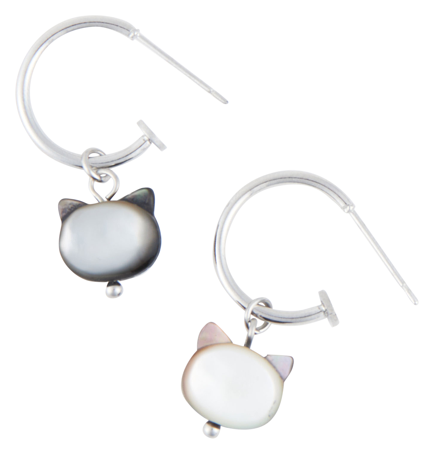 Image of Howard's Narelle Gold Waterproof Cat Charm C-Hoop Earrings