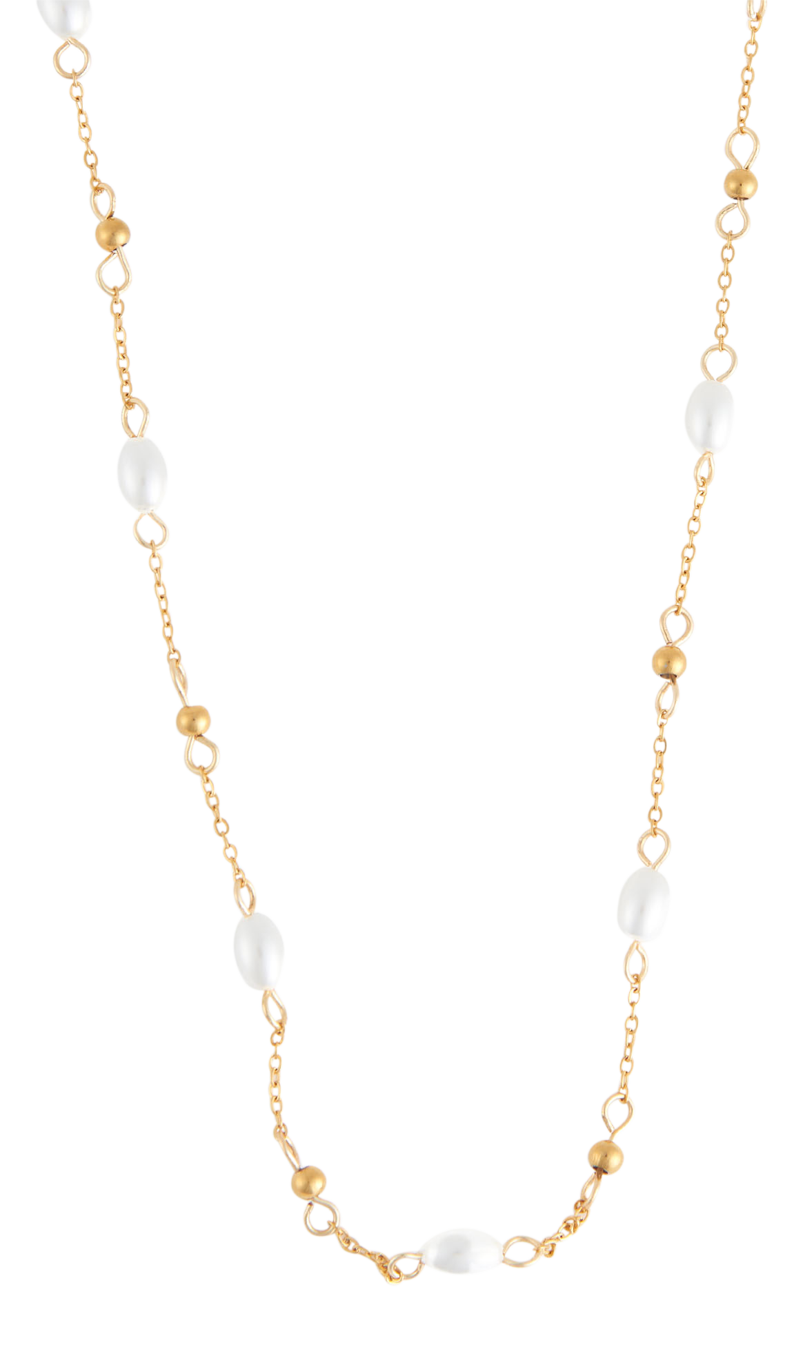 Image of Howard's Narelle Gold Waterproof Pearl and Bead Station Necklace