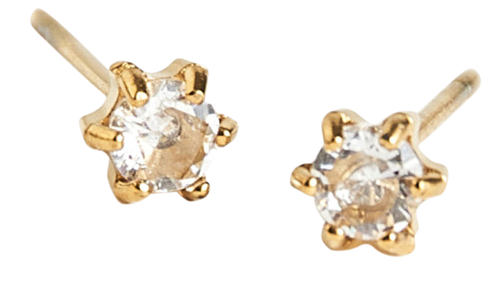 Image of Howard's Narelle Gold Waterproof 3mm Round Cubic Zirconia Stud Earrings
