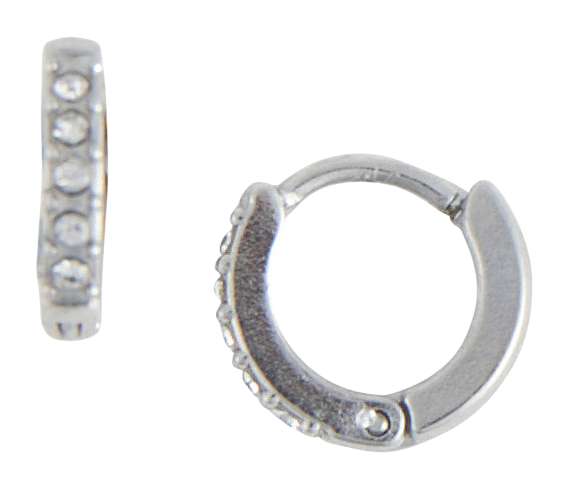 Image of Howard's Narelle Waterproof Pave Huggie Hoop Earrings