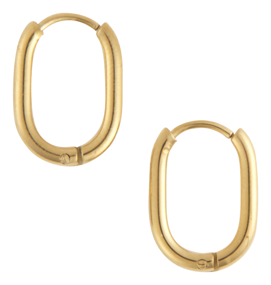Image of Howard's Narelle Gold Waterproof Oval Huggie Hoop Earrings