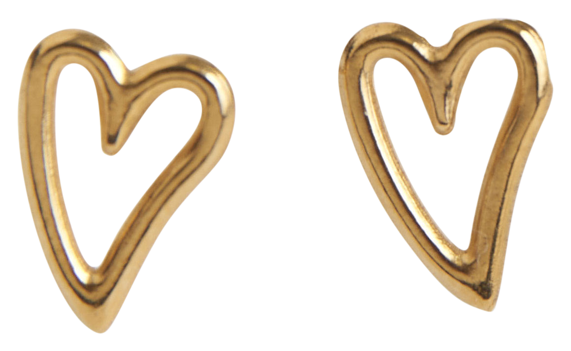 Image of Howard's Narelle Gold Waterproof Heart Outline Stud Earrings