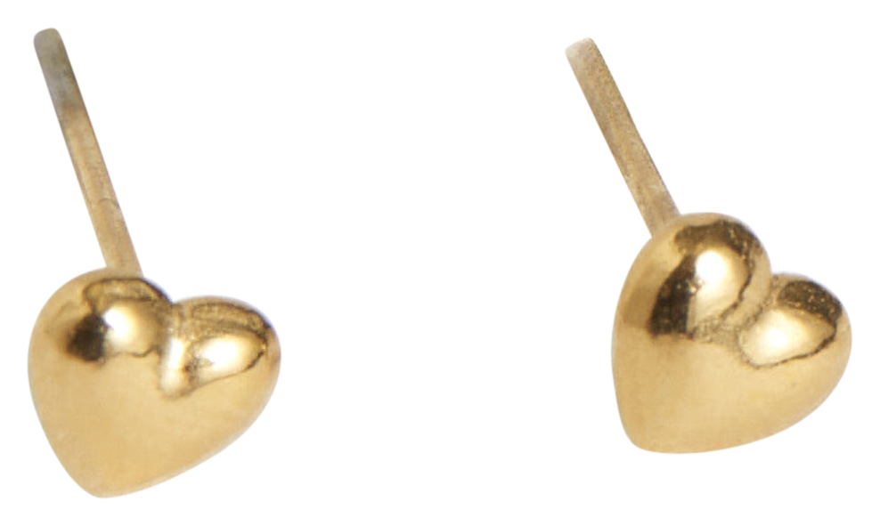 Image of Howard's Narelle Gold Waterproof Puffy Heart Stud Earrings